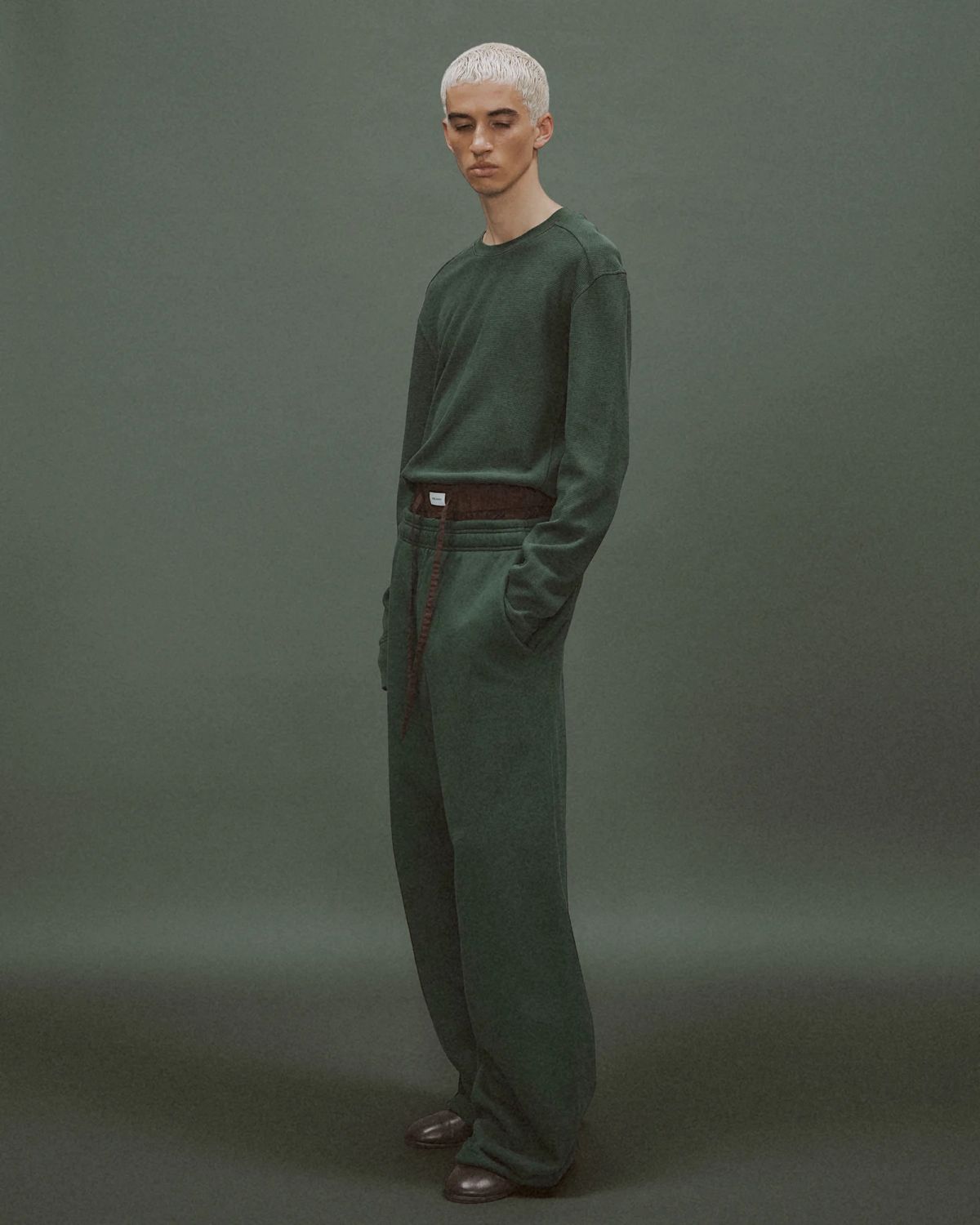 thermal long sleeve college green - entire studios