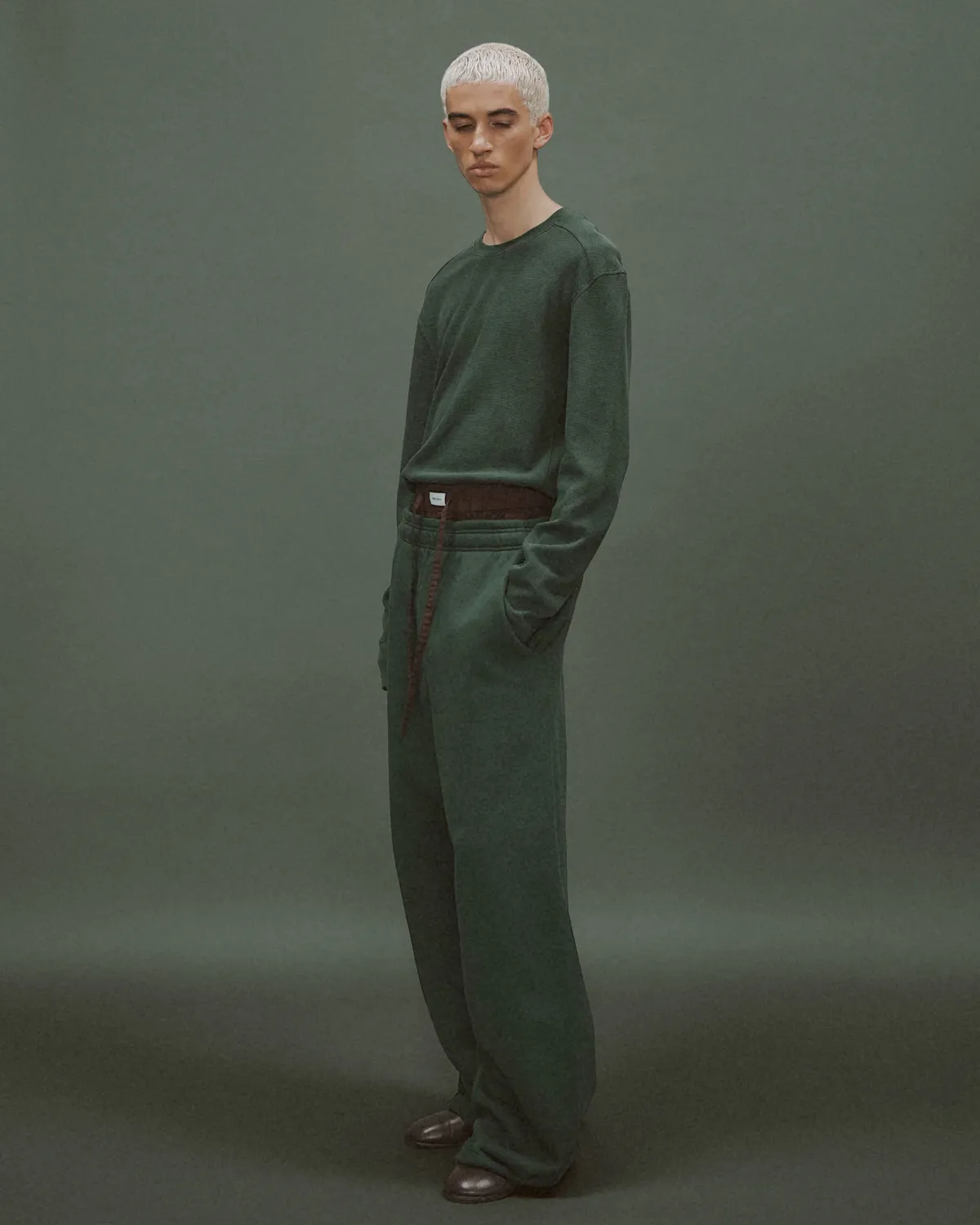 thermal long sleeve college green - entire studios