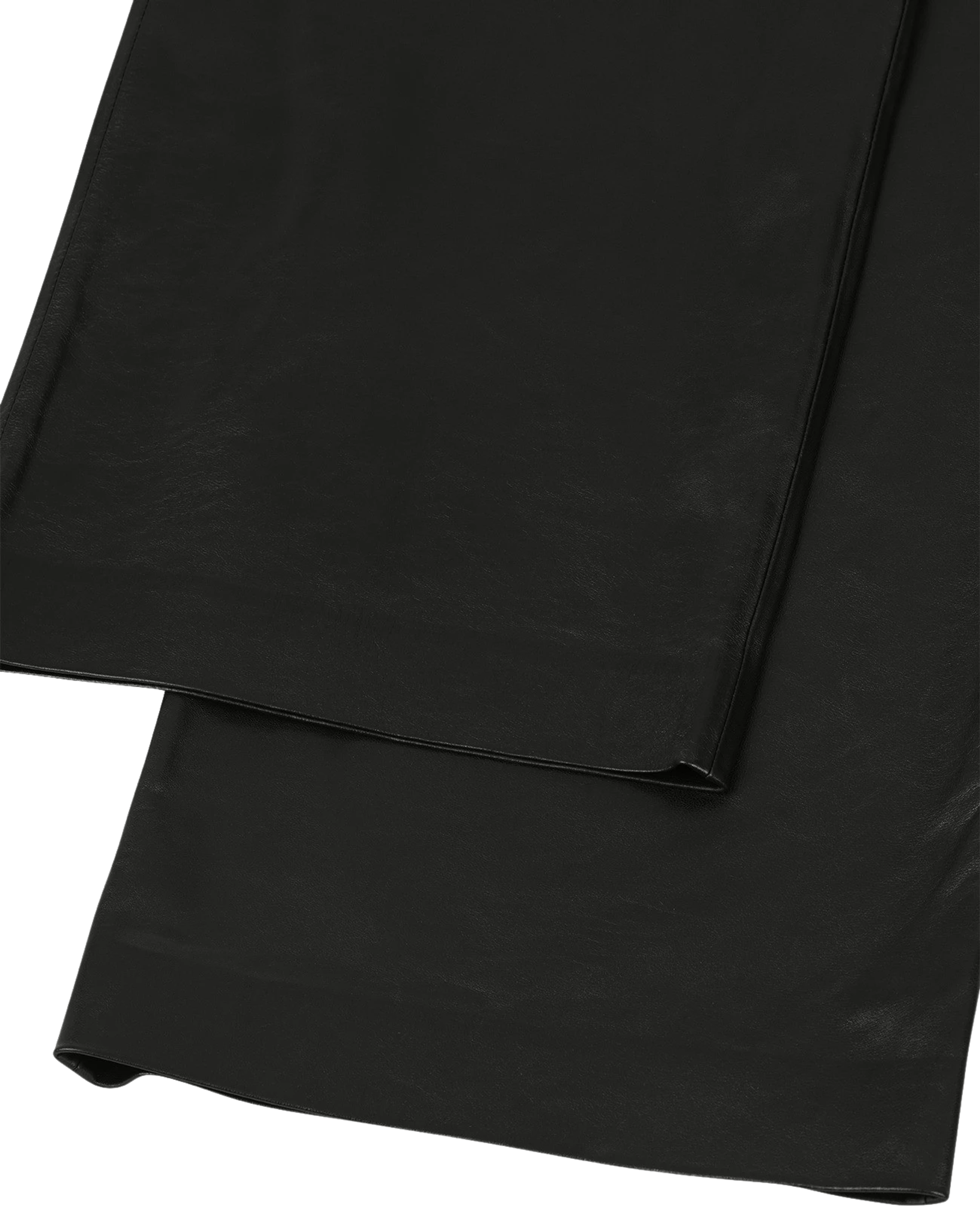 Leather Straight Leg Black Leather - Image 4