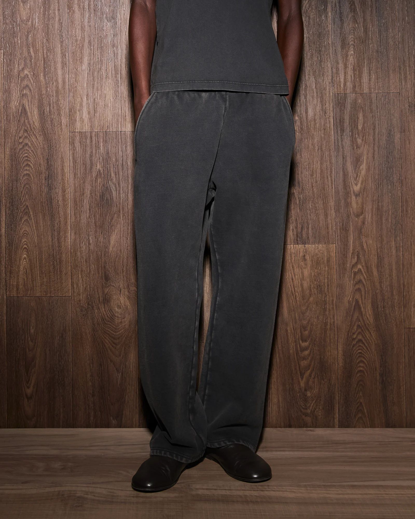 straight leg sweatpant washed black - entire studios straight leg sweatpant washed black - entire studios