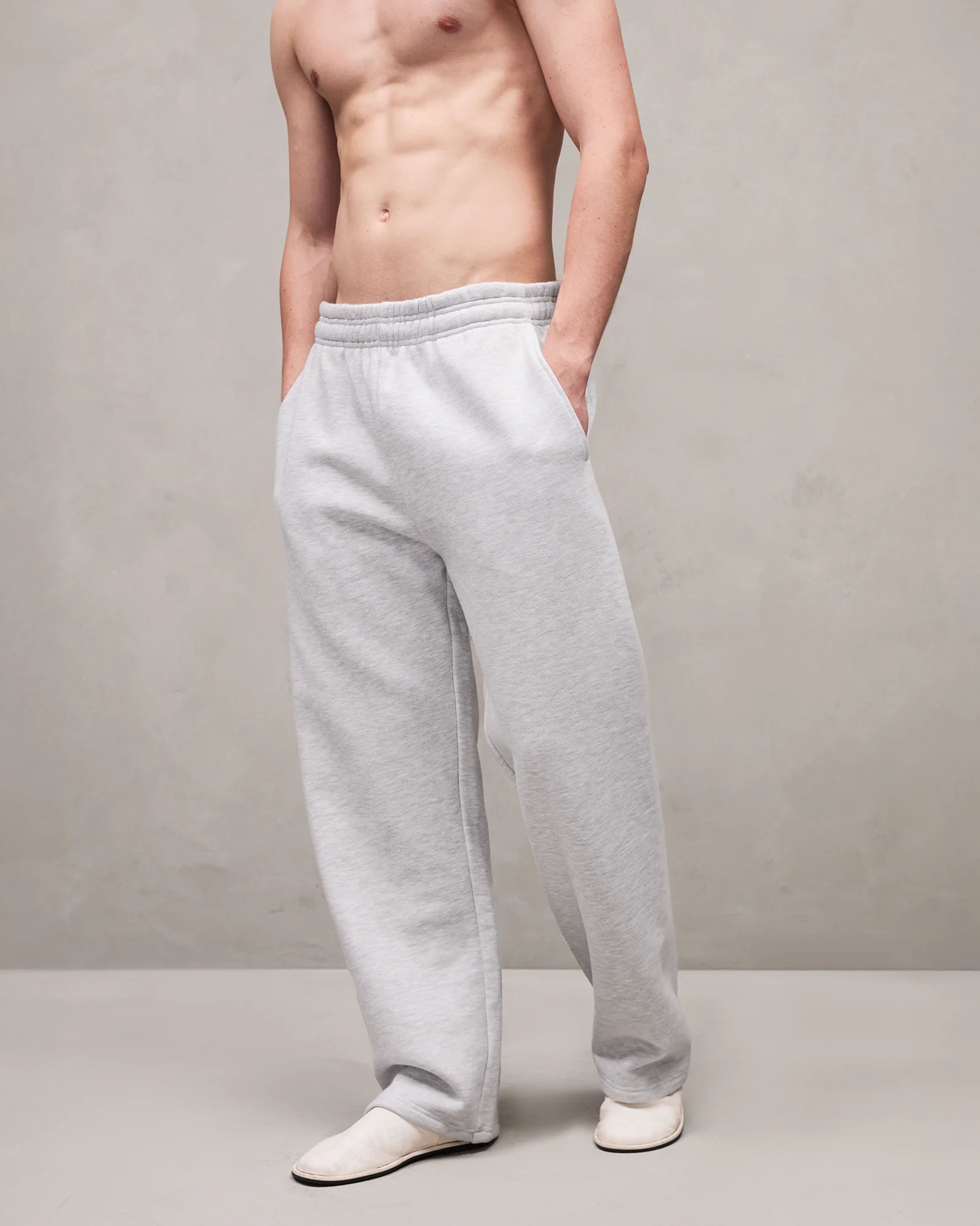 Straight Leg Sweatpant Heather Grey - Image 1