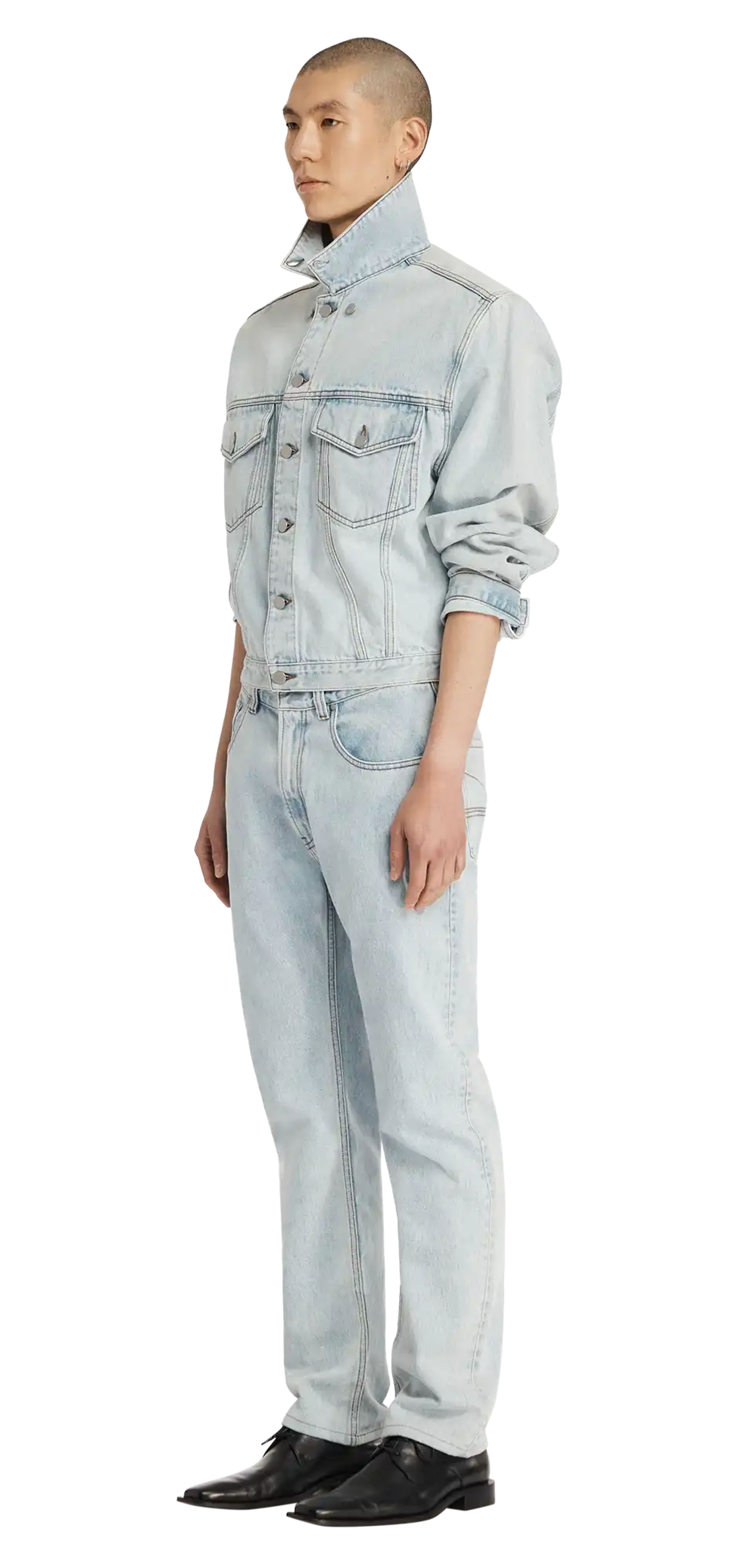 shrunken denim jacket old blue - entire studios