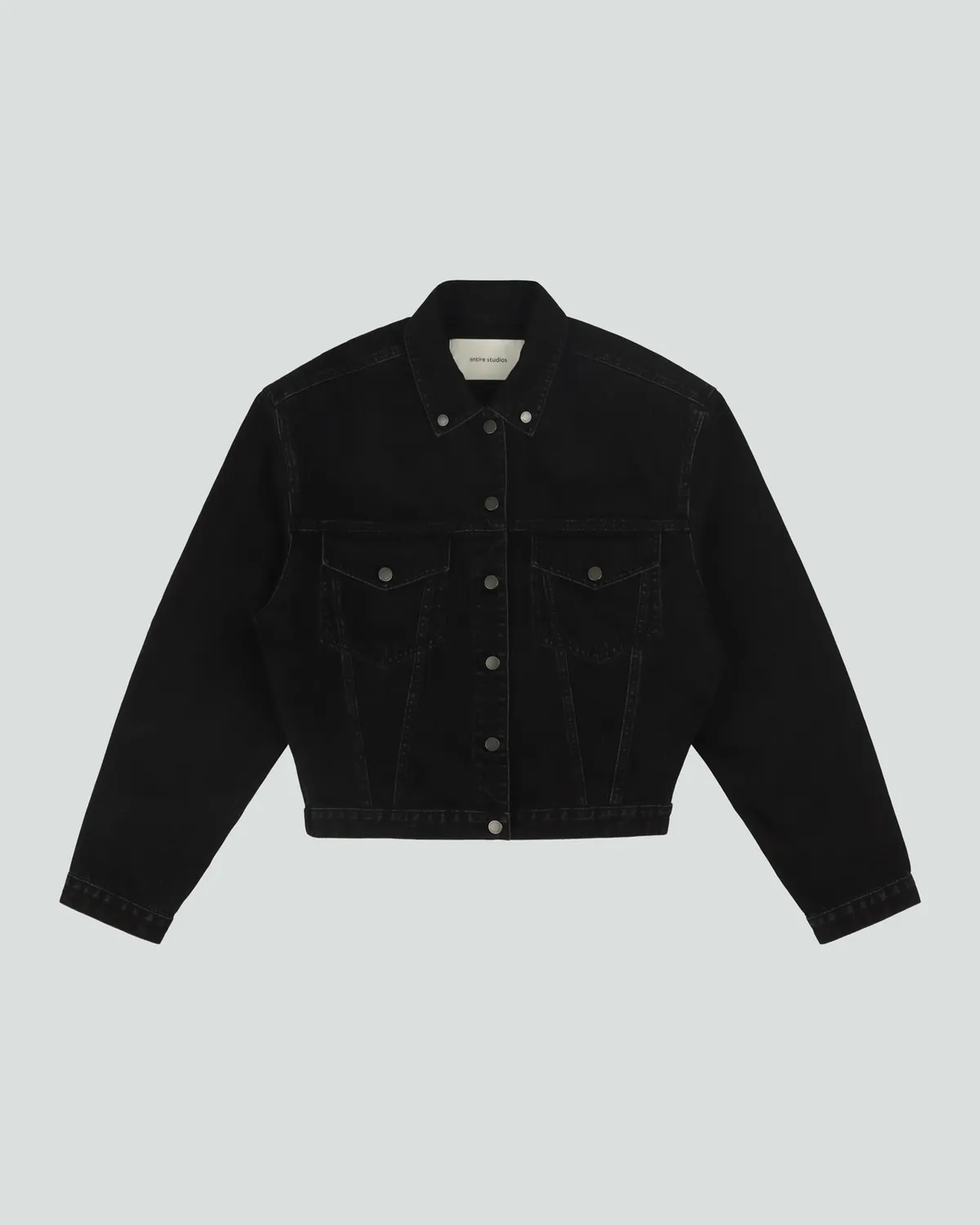 Shrunken Denim Jacket Magnetite - Image 6