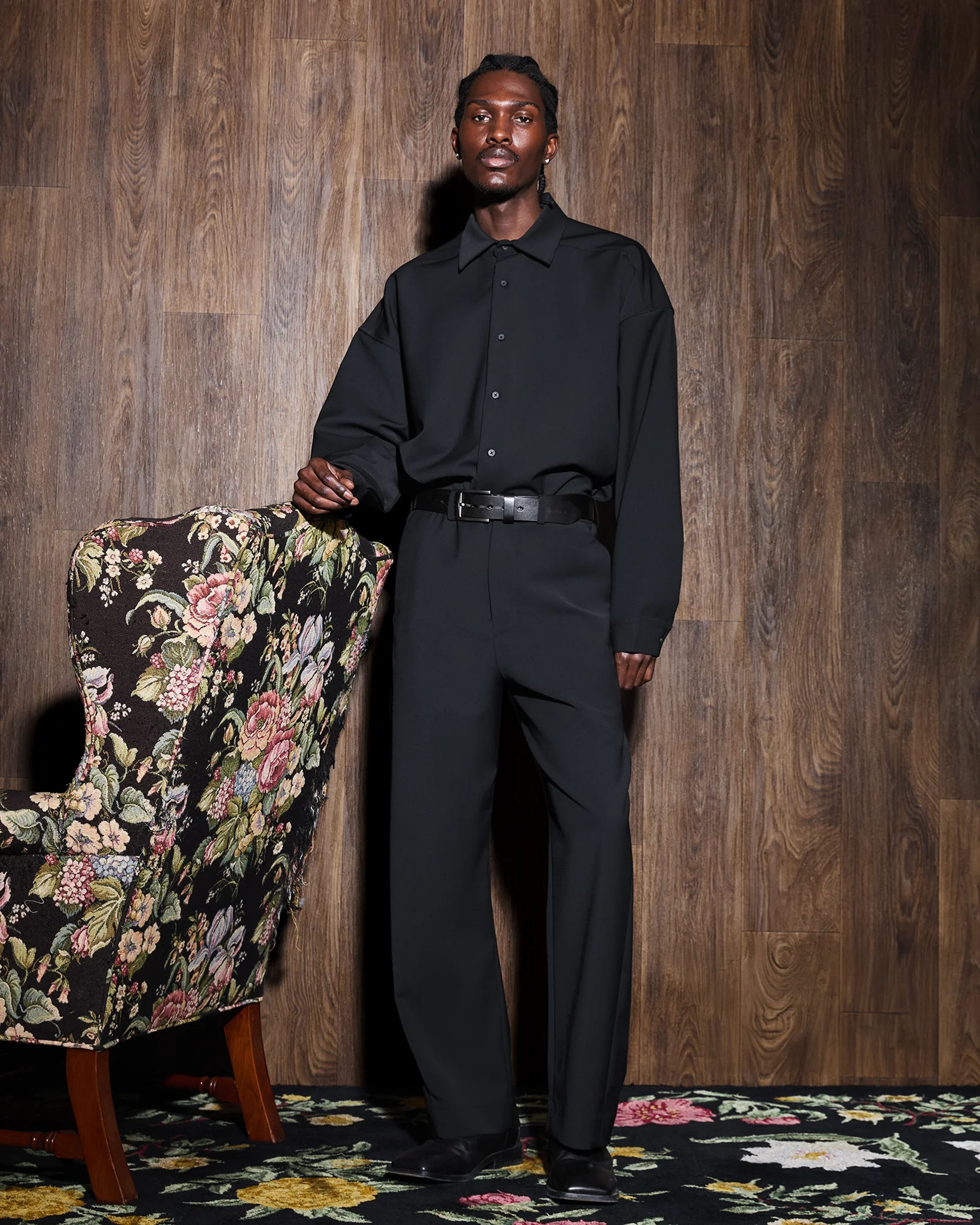 Miller Shirt Black Wool - Image 3