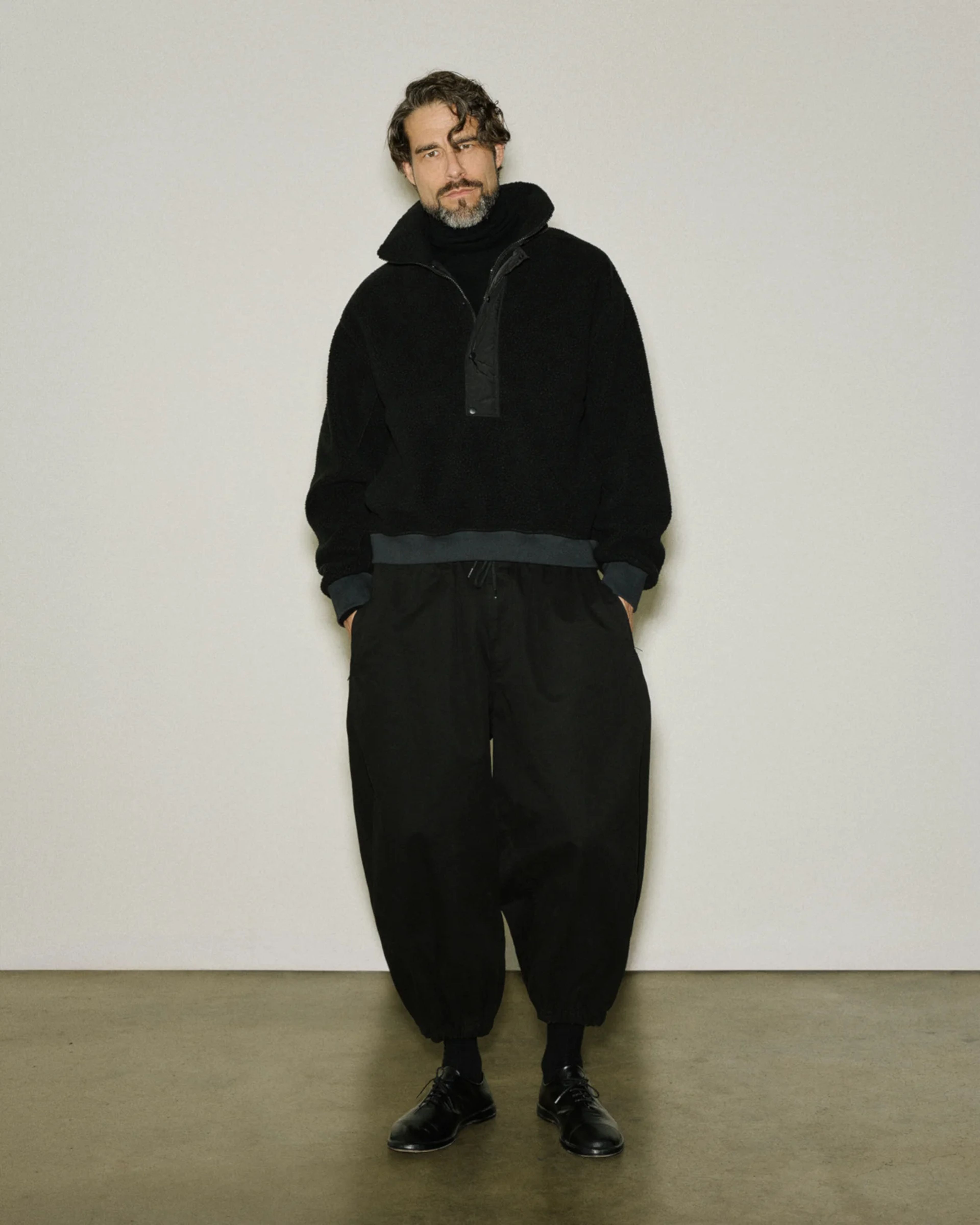 System half zip fleece onyx