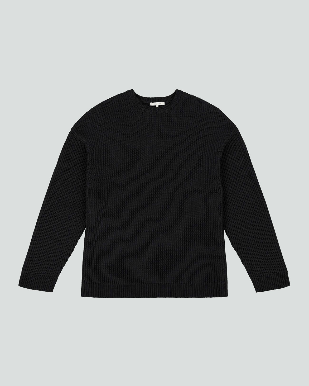 oversize knit crewneck black - entire studios