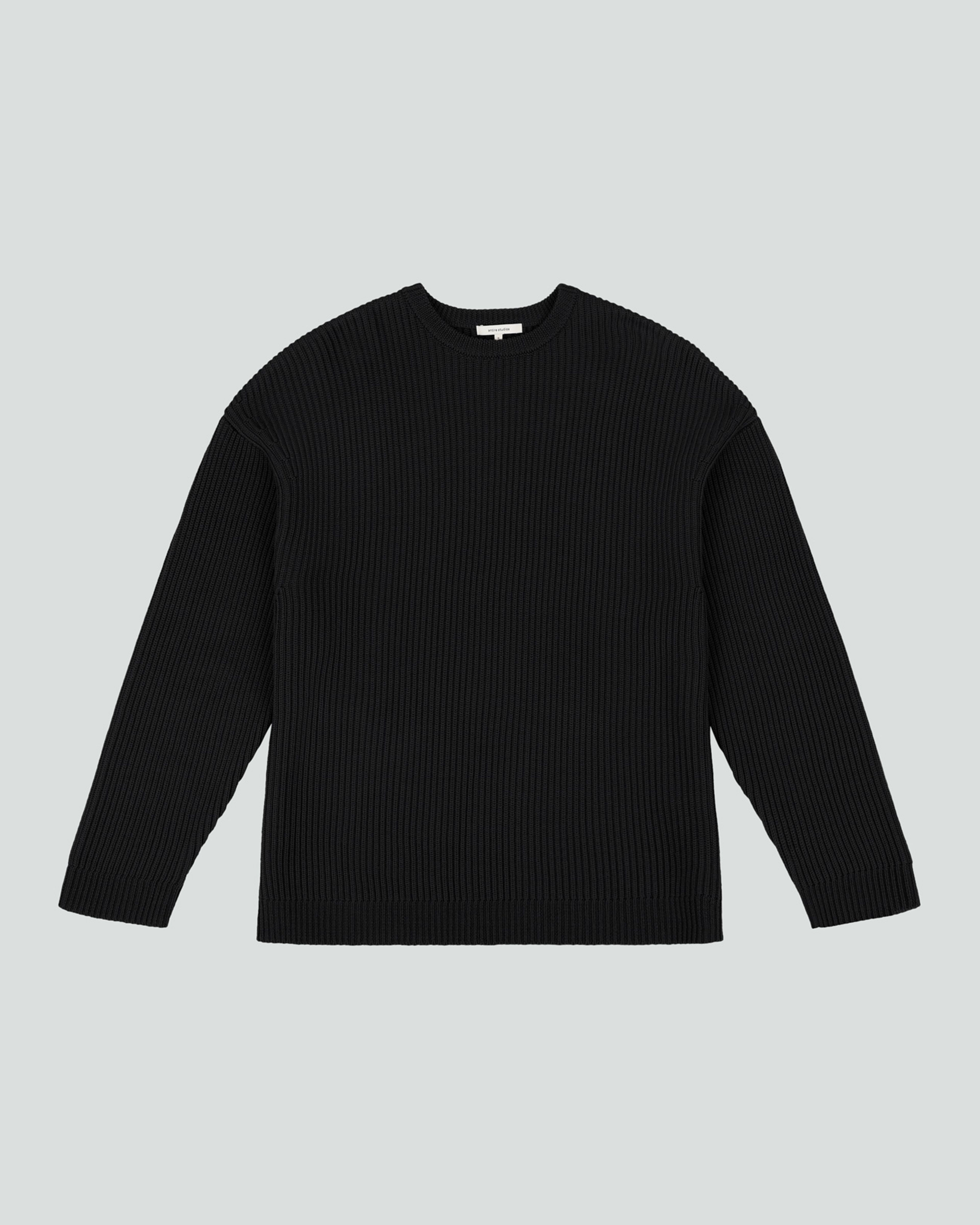 Oversize Knit Crewneck Black - Image 7