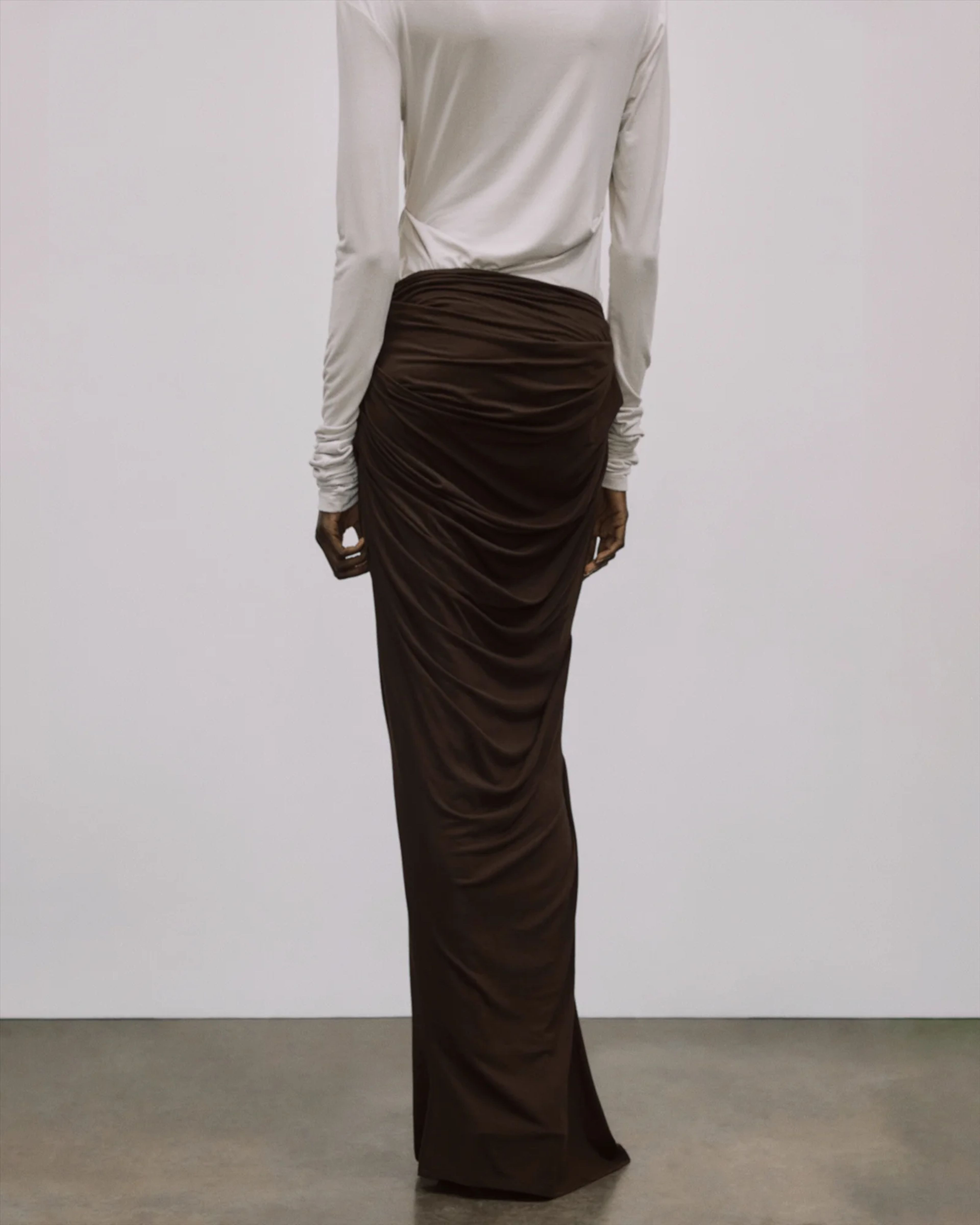 Drape Skirt Tobacco - Image 2
