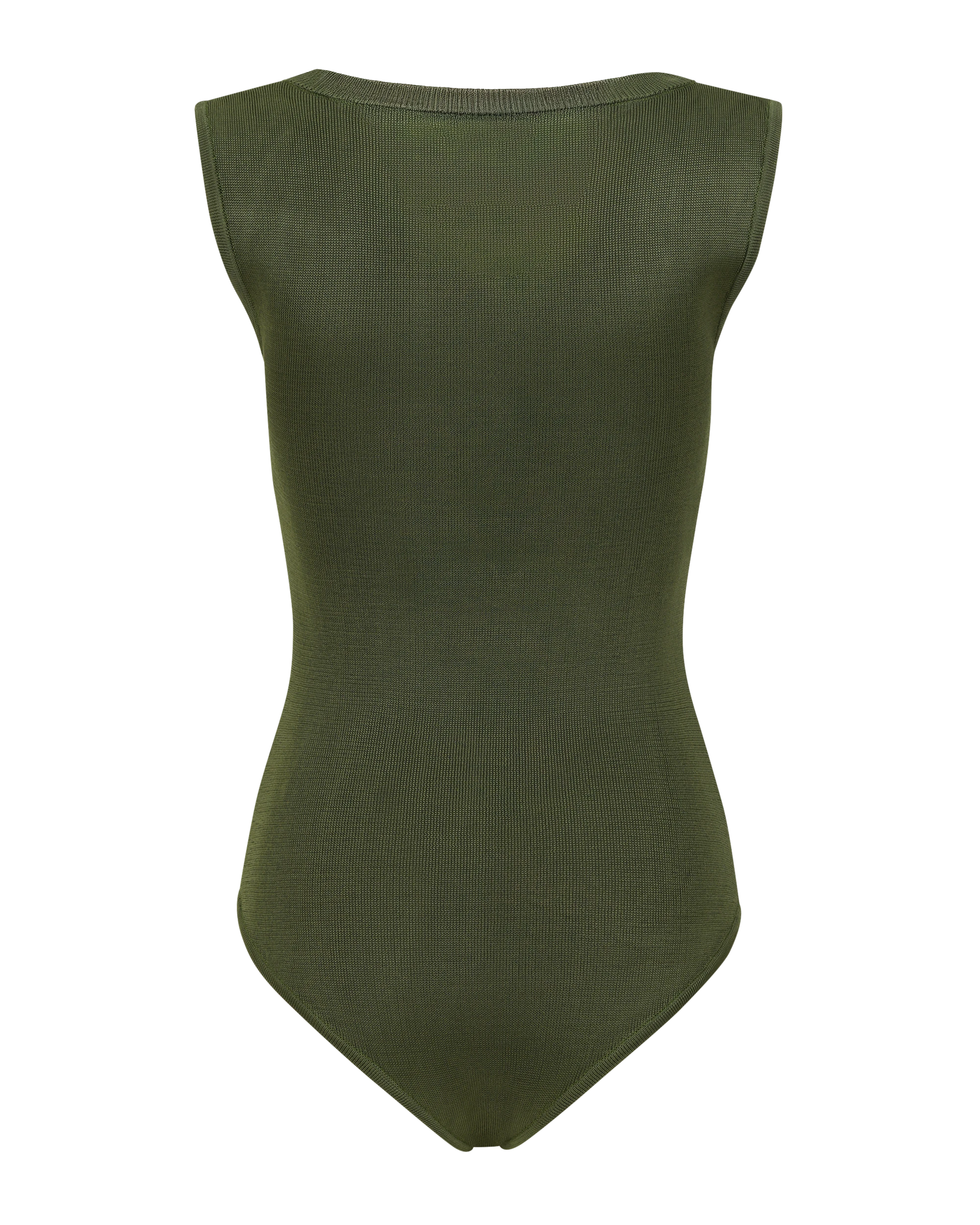 Deep V Neck Bodysuit Moss - Image 5