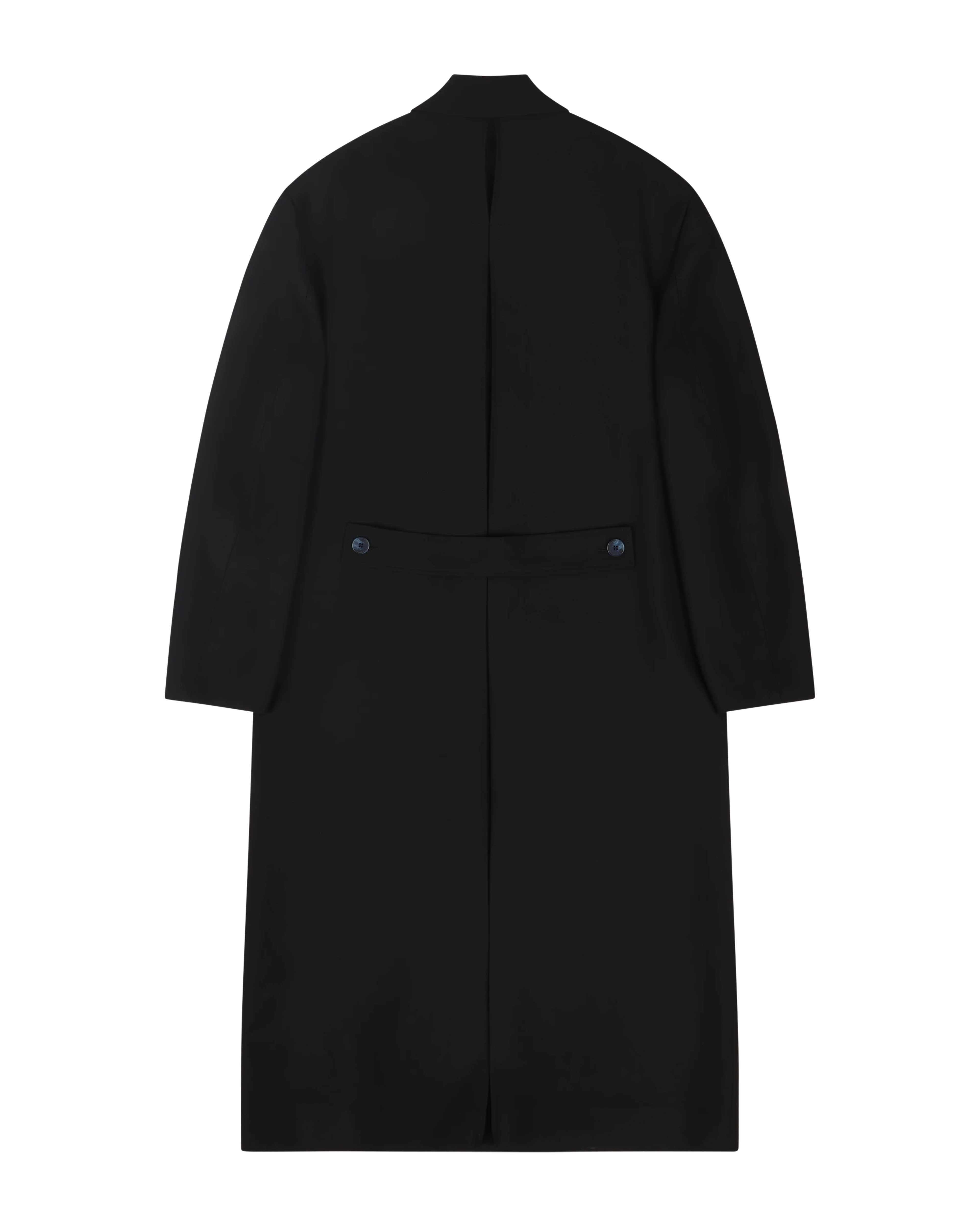 Structured Coat Black Wool - Image 4