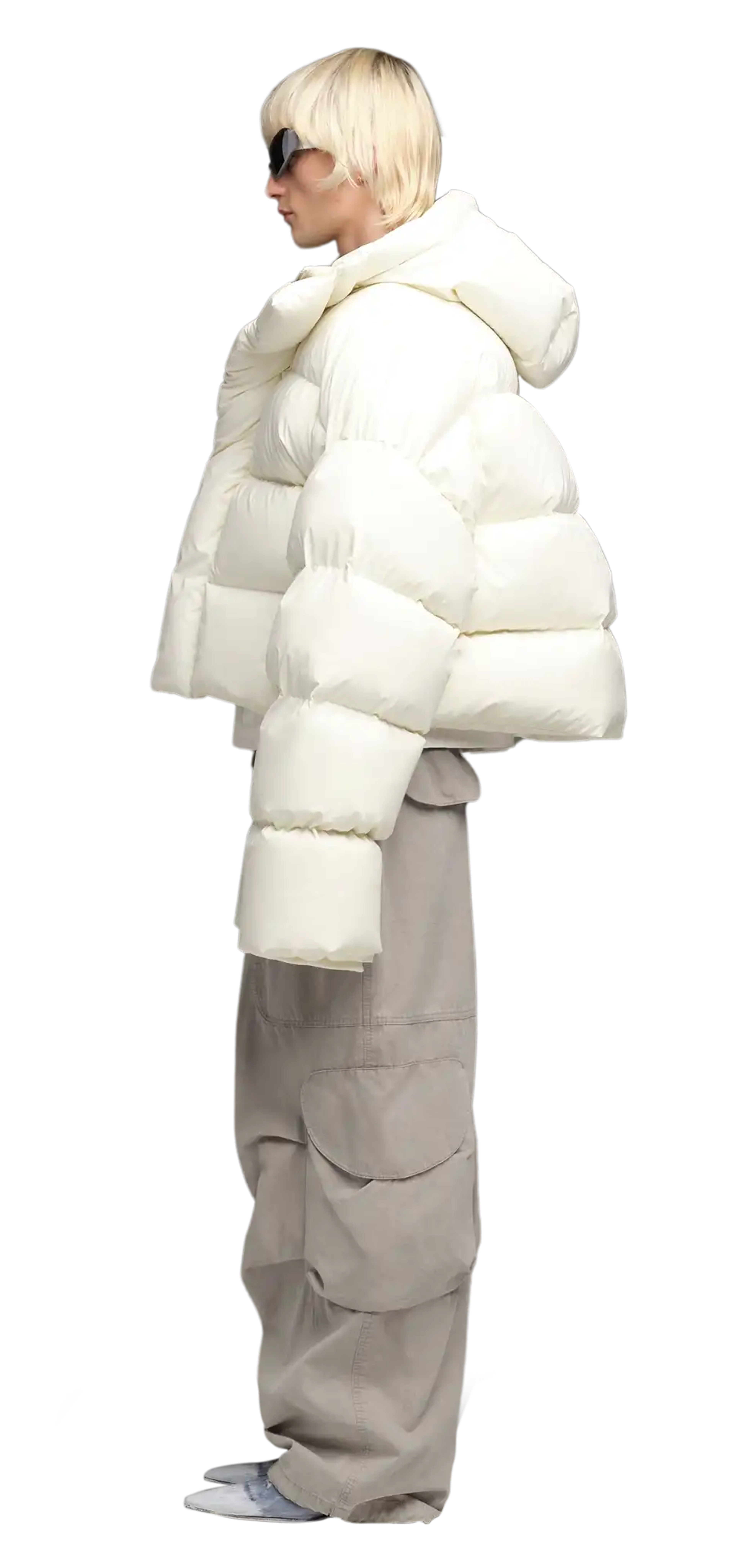 mml hooded puffer pu peroxide - entire studios