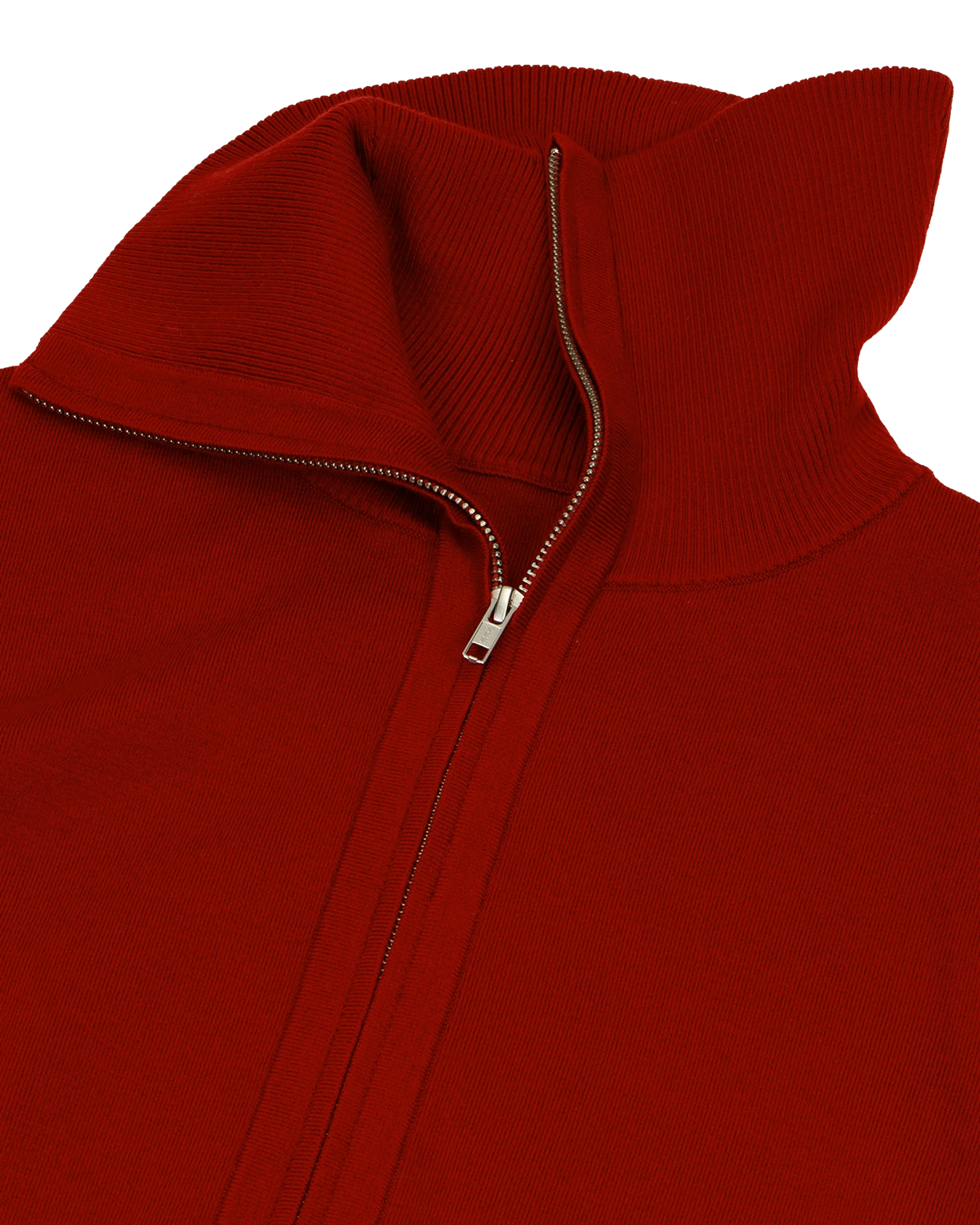Knit Zip Up Jacket Cherry - Image 4