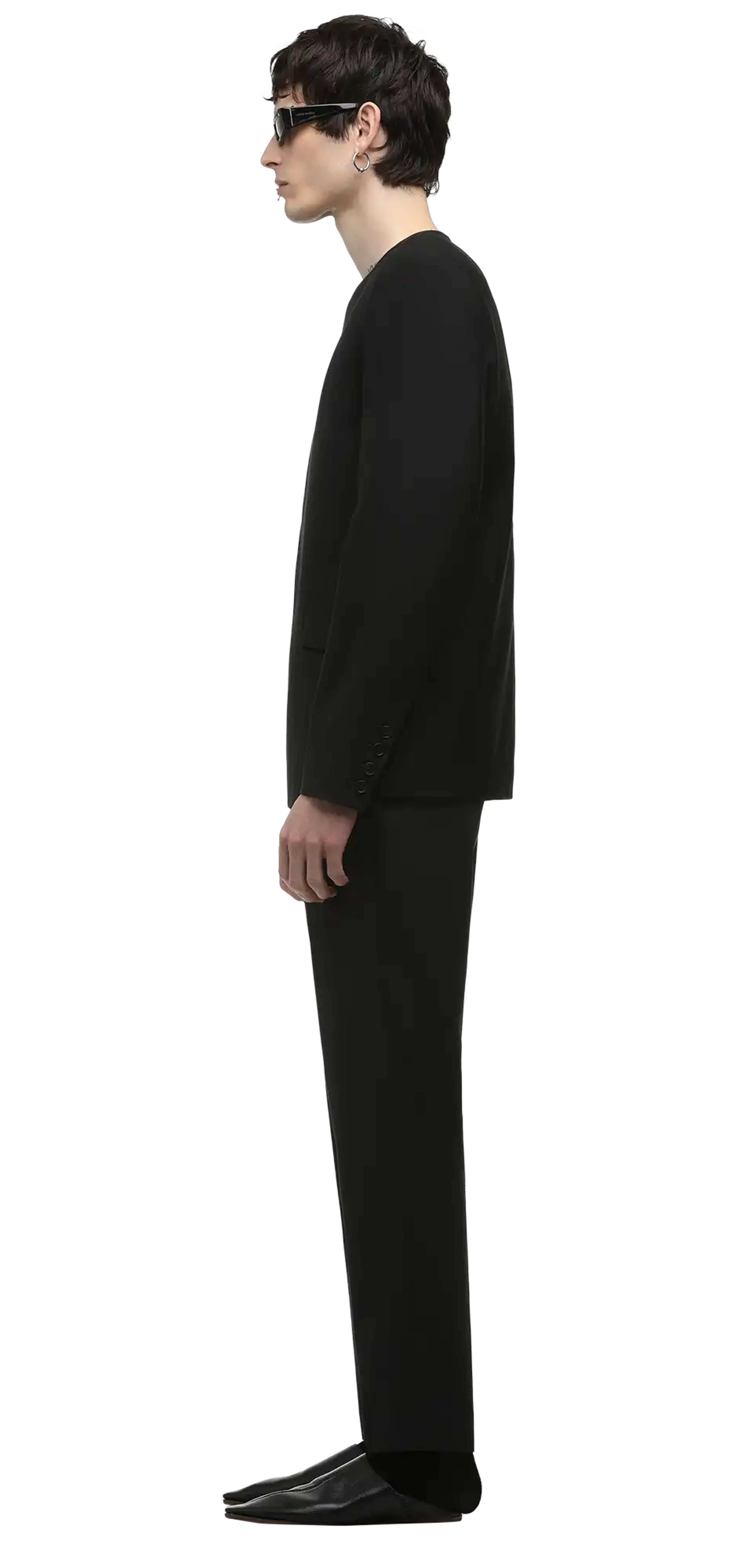 tailored-top-black character left view