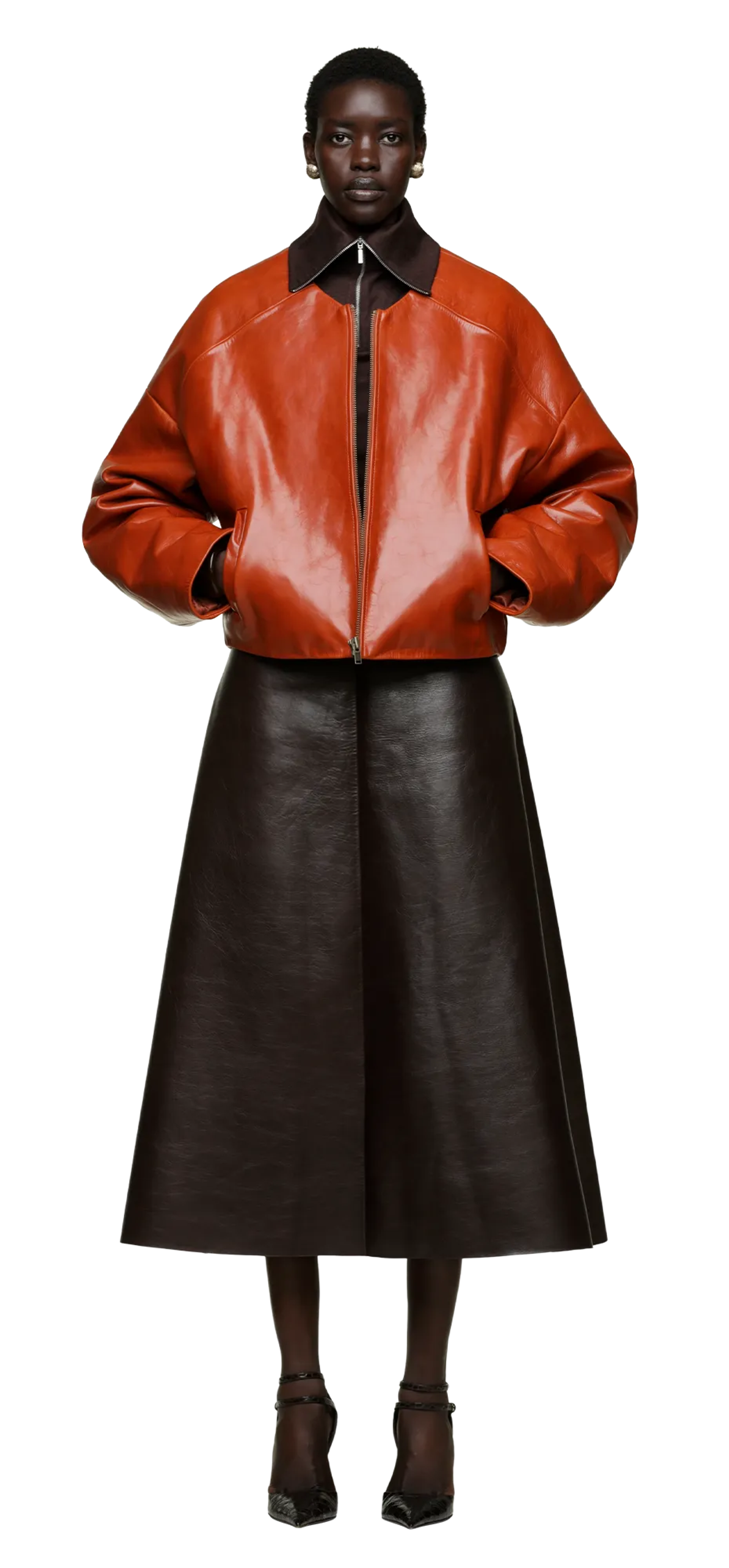 arced-leather-jacket-copper character front view