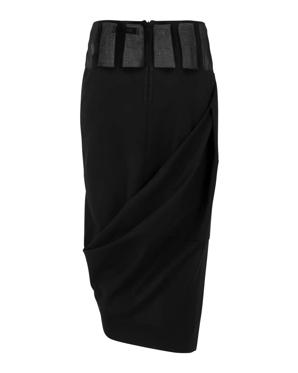 Tailored Drape Skirt Black - Image 2