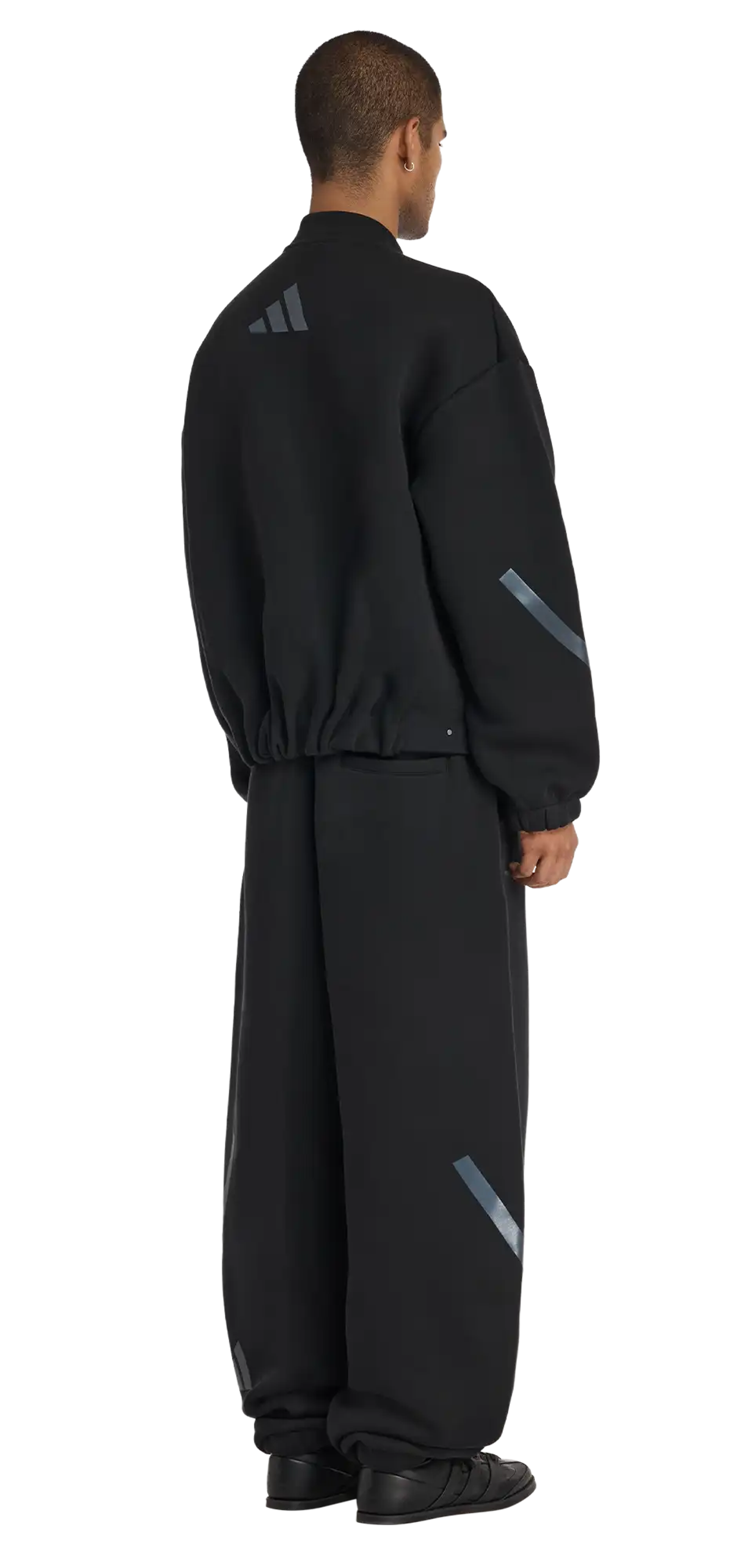 z.n.e. full zip knit black - entire studios
