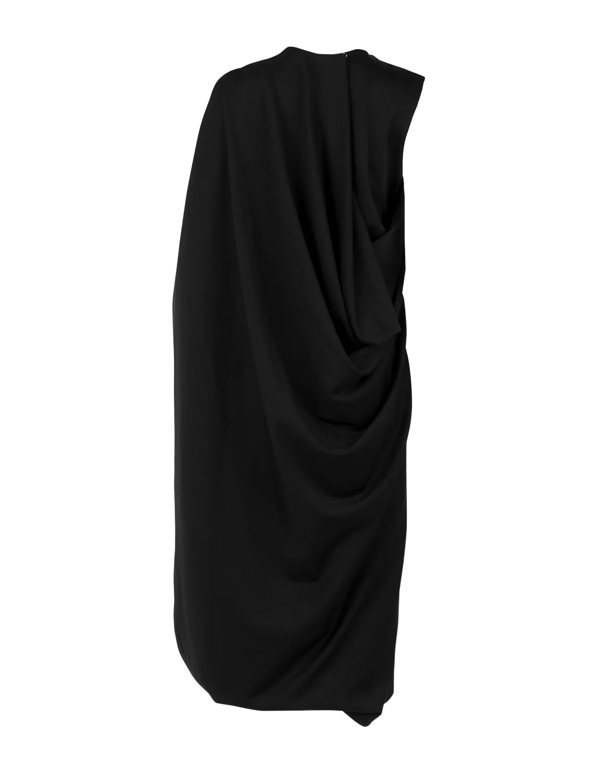 Side Drape Dress Black - Image 5