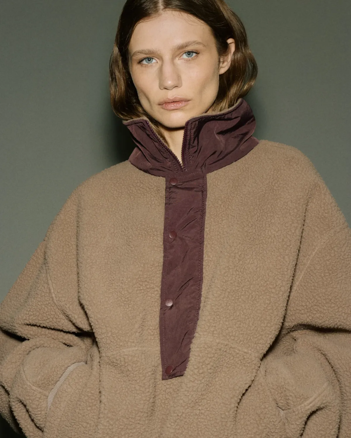 System Half Zip Fleece Brown - Image 5