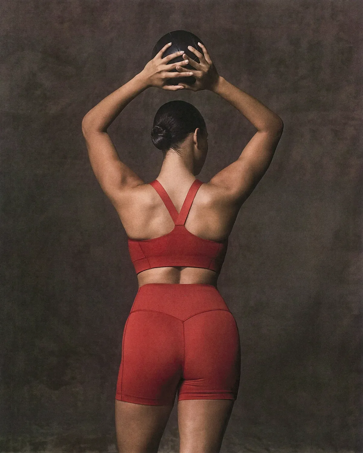 Optime Training Bra Medium Support Active Maroon - Image 4