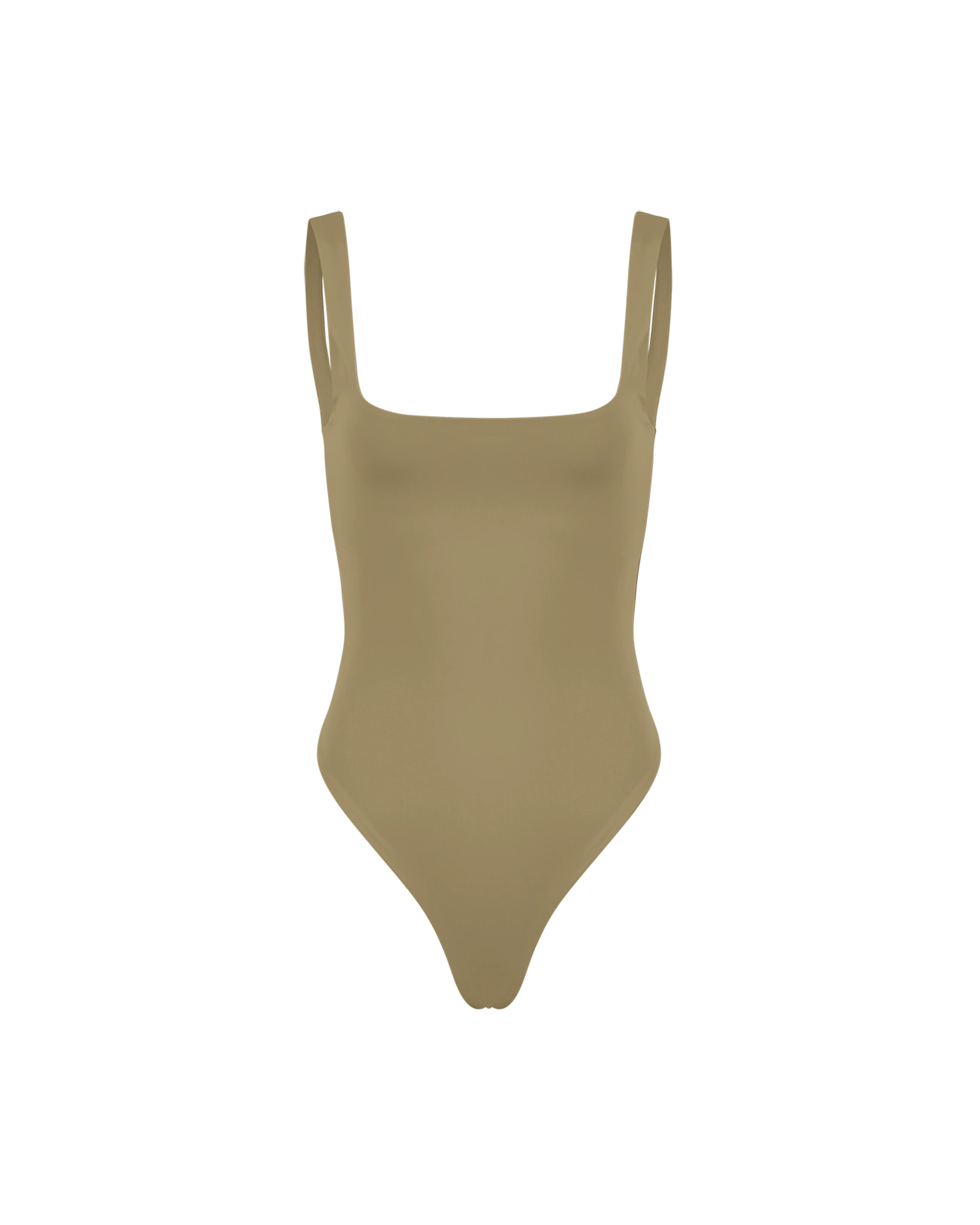 Square Neck Bodysuit Nylon Spandex Cork - Image 1