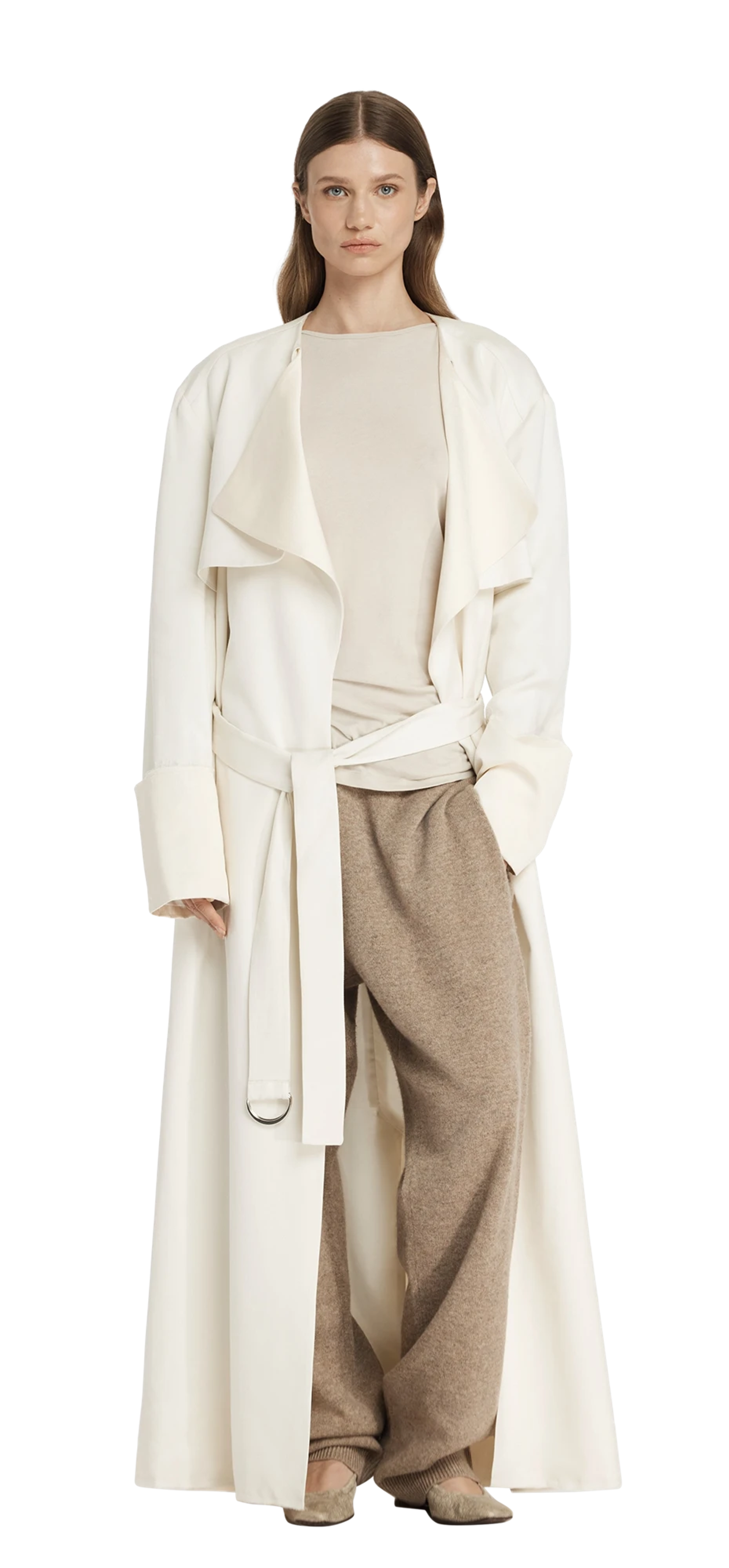 vela-trench-off-white character front view