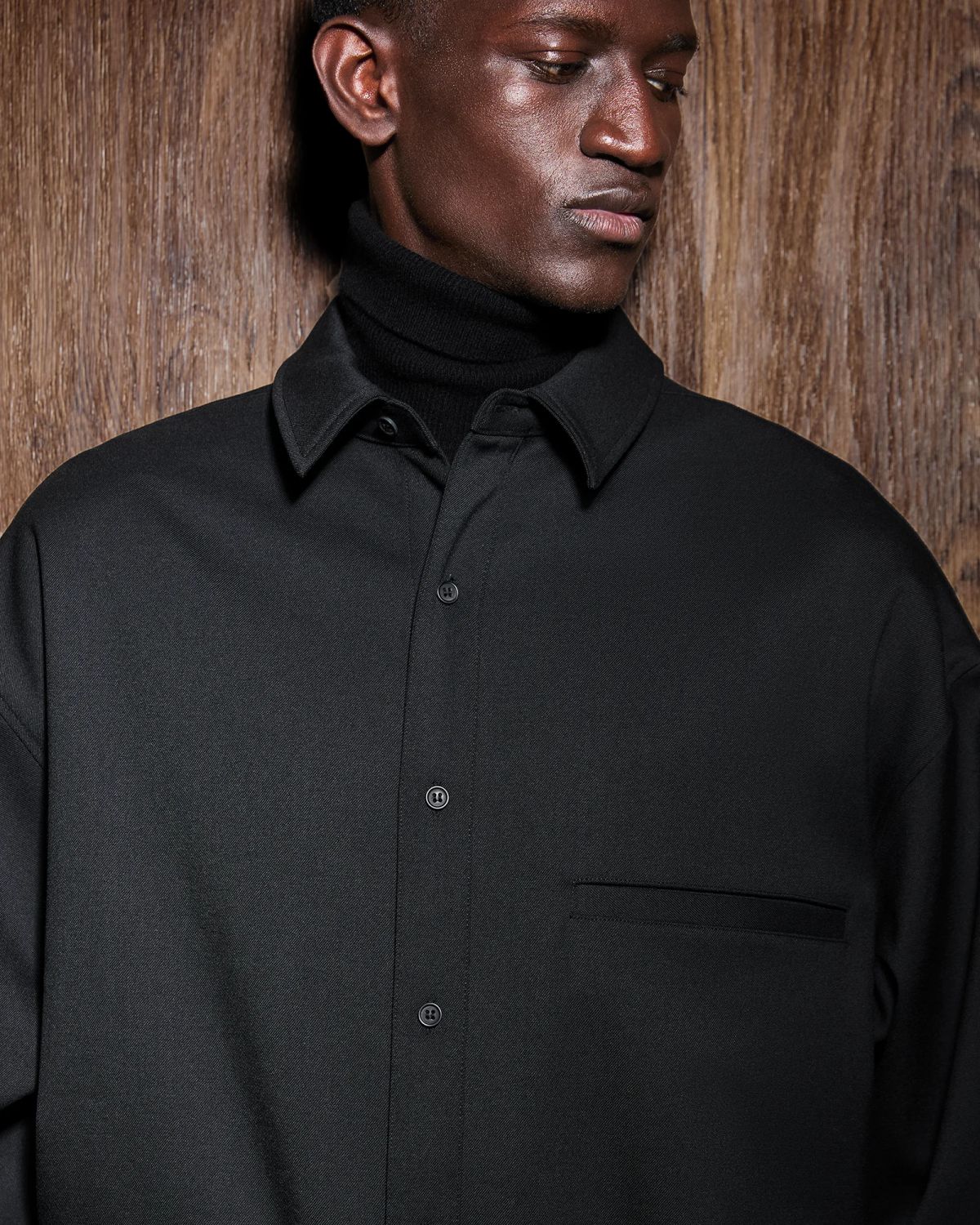 dress shirt black n Bianco Boys' Signature Black Button Down Sateen collar stays True Classic Black Lightweight Dress