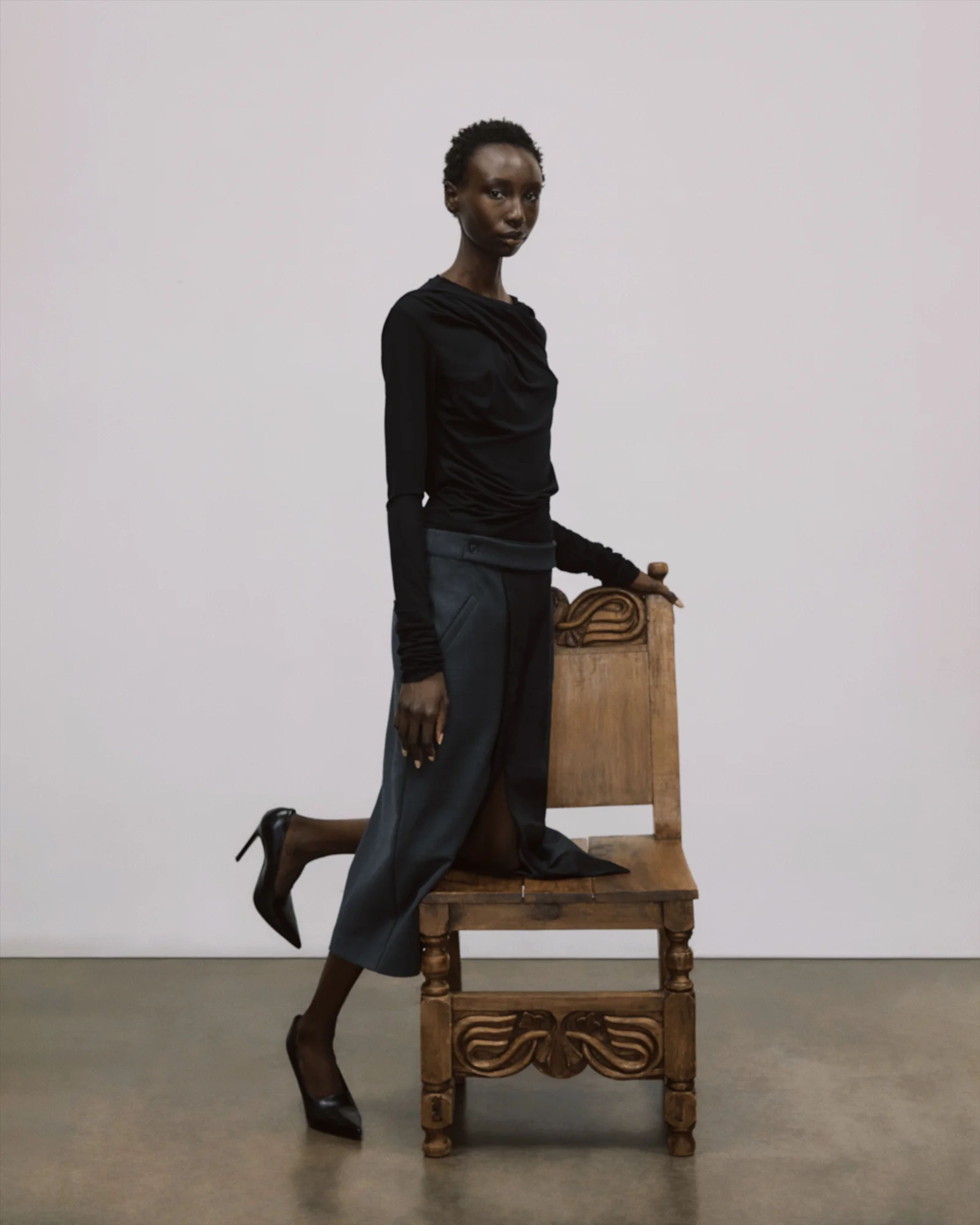 Drape Top Black - Image 3