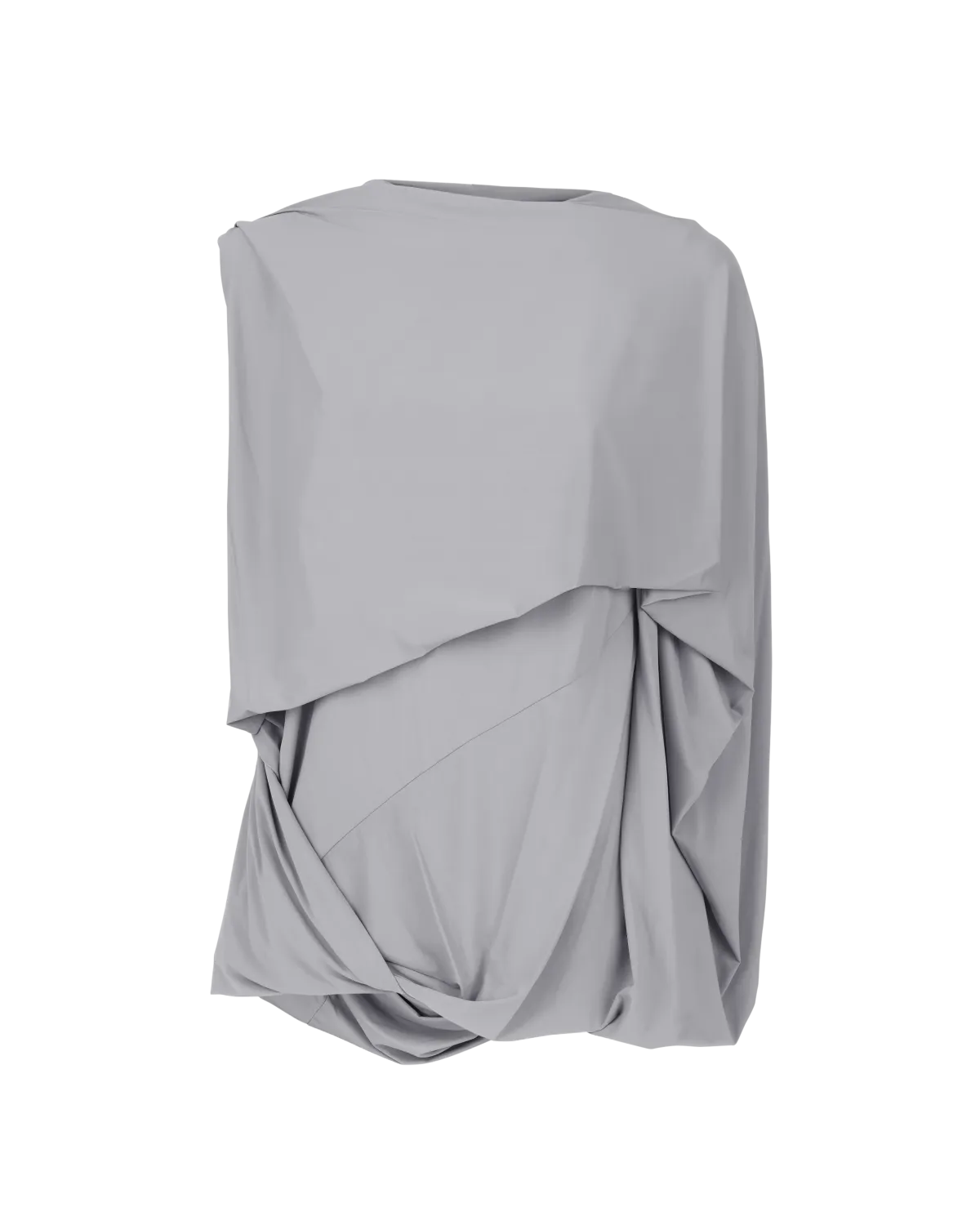 Lycra Side Drape Top Fog - Image 2