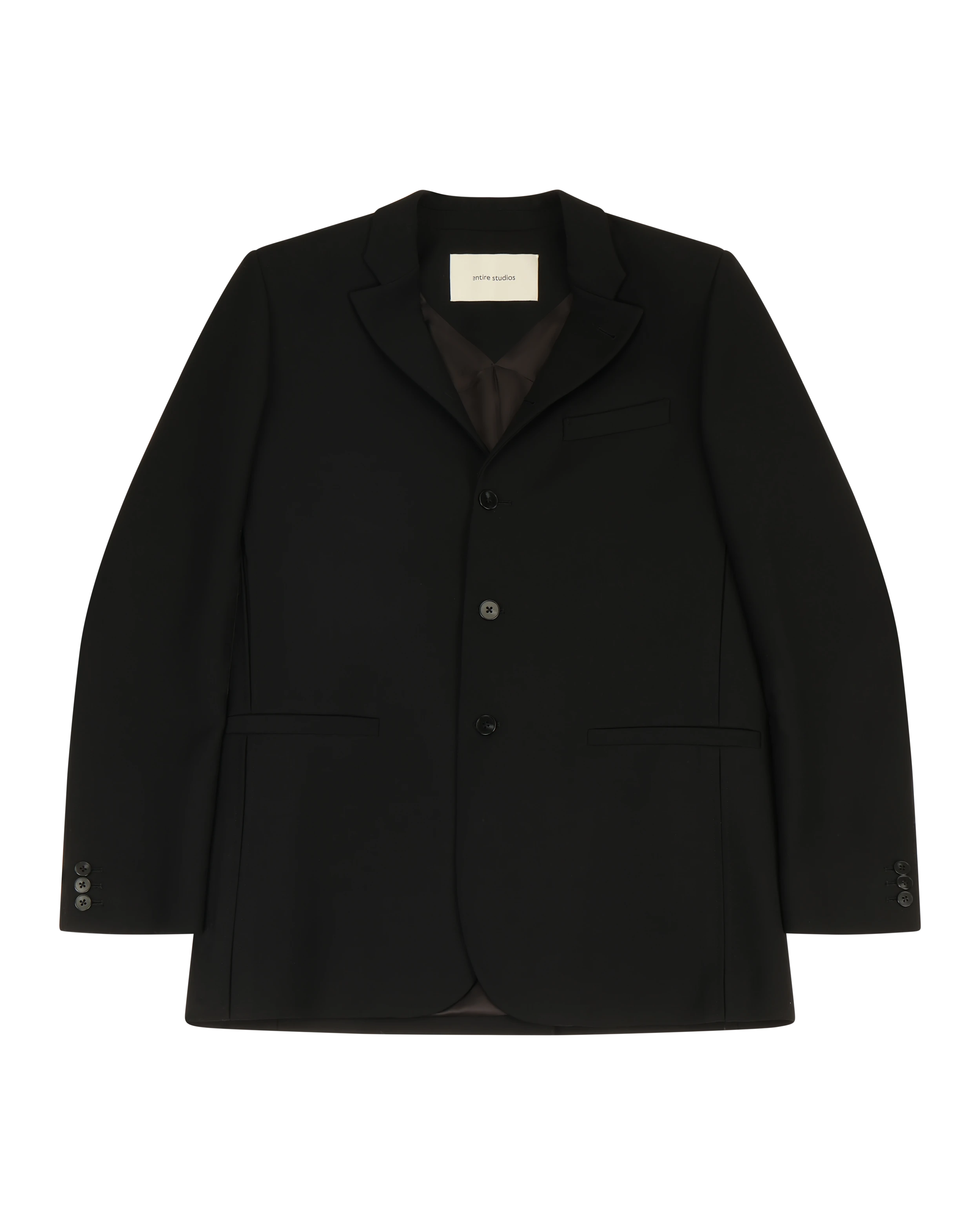 Simple Breasted Blazer Black - Image 2