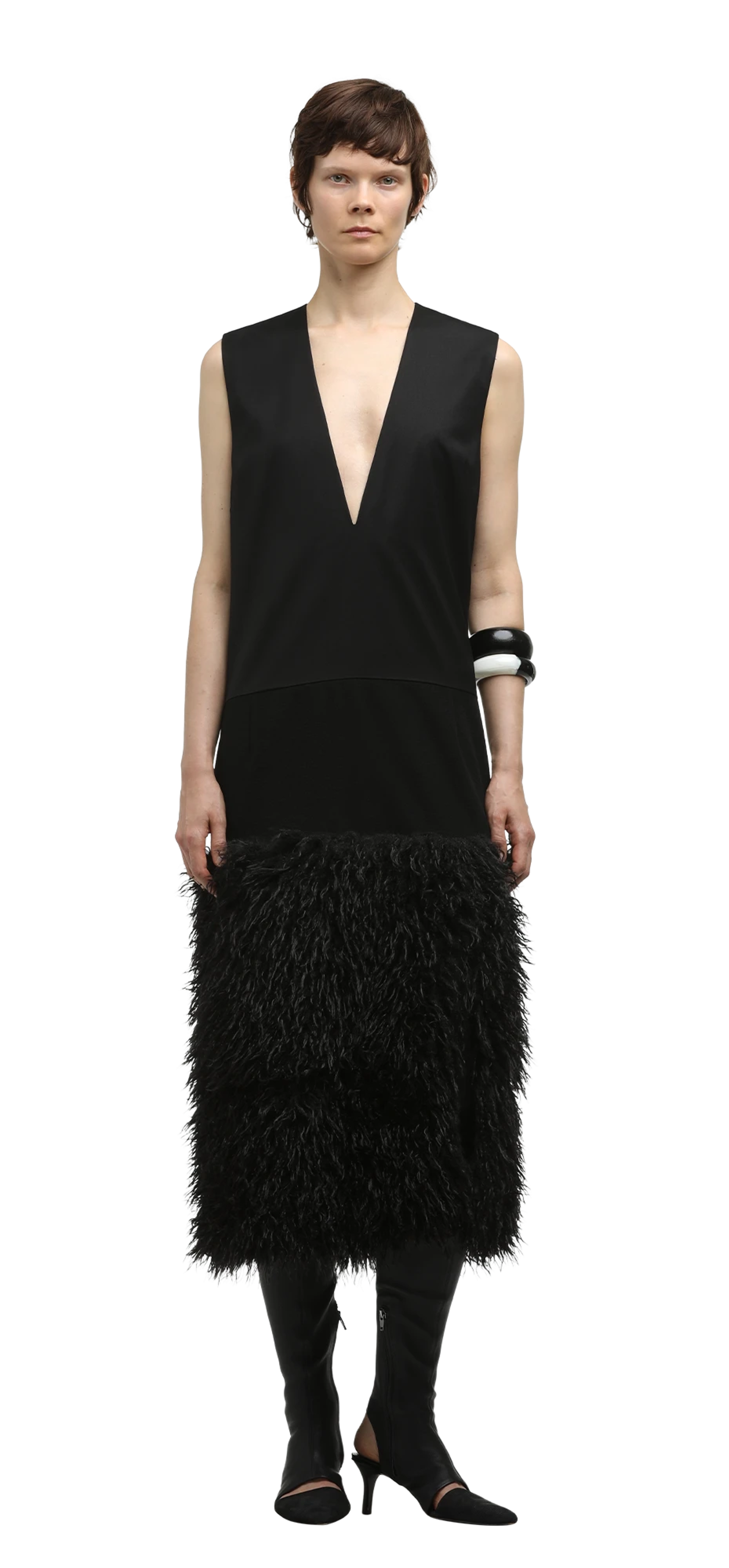 block-dress-black character front view