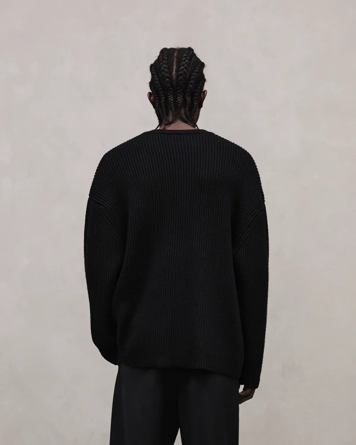 Oversize Knit Crewneck Black - Image 3