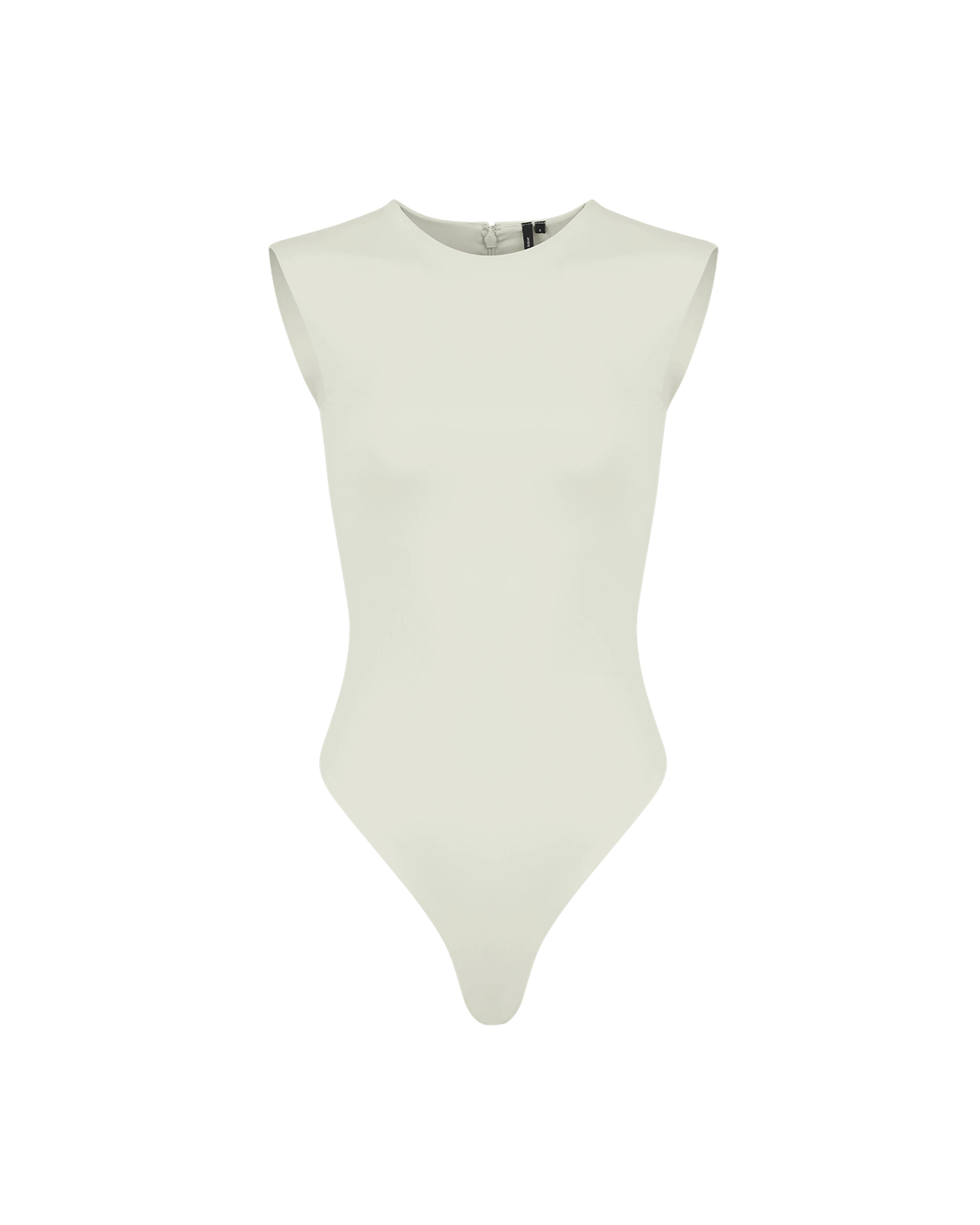Sleeveless Bodysuit Nylon Spandex Rice - Image 1