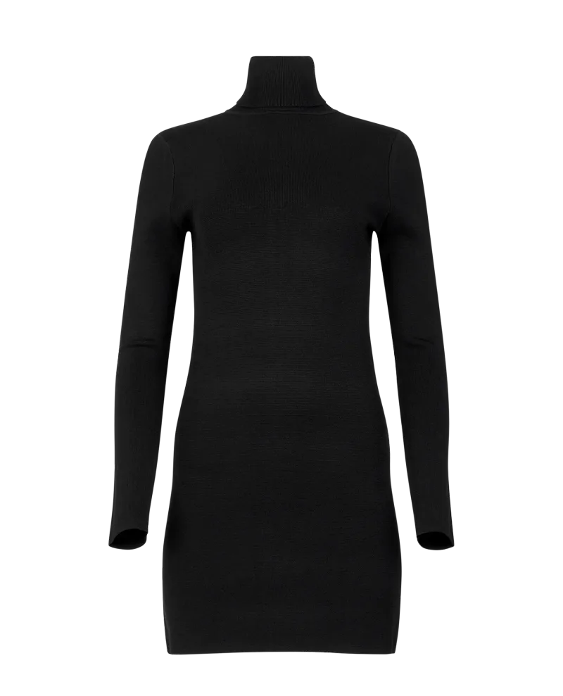 compressed-mini-dress-black garment view