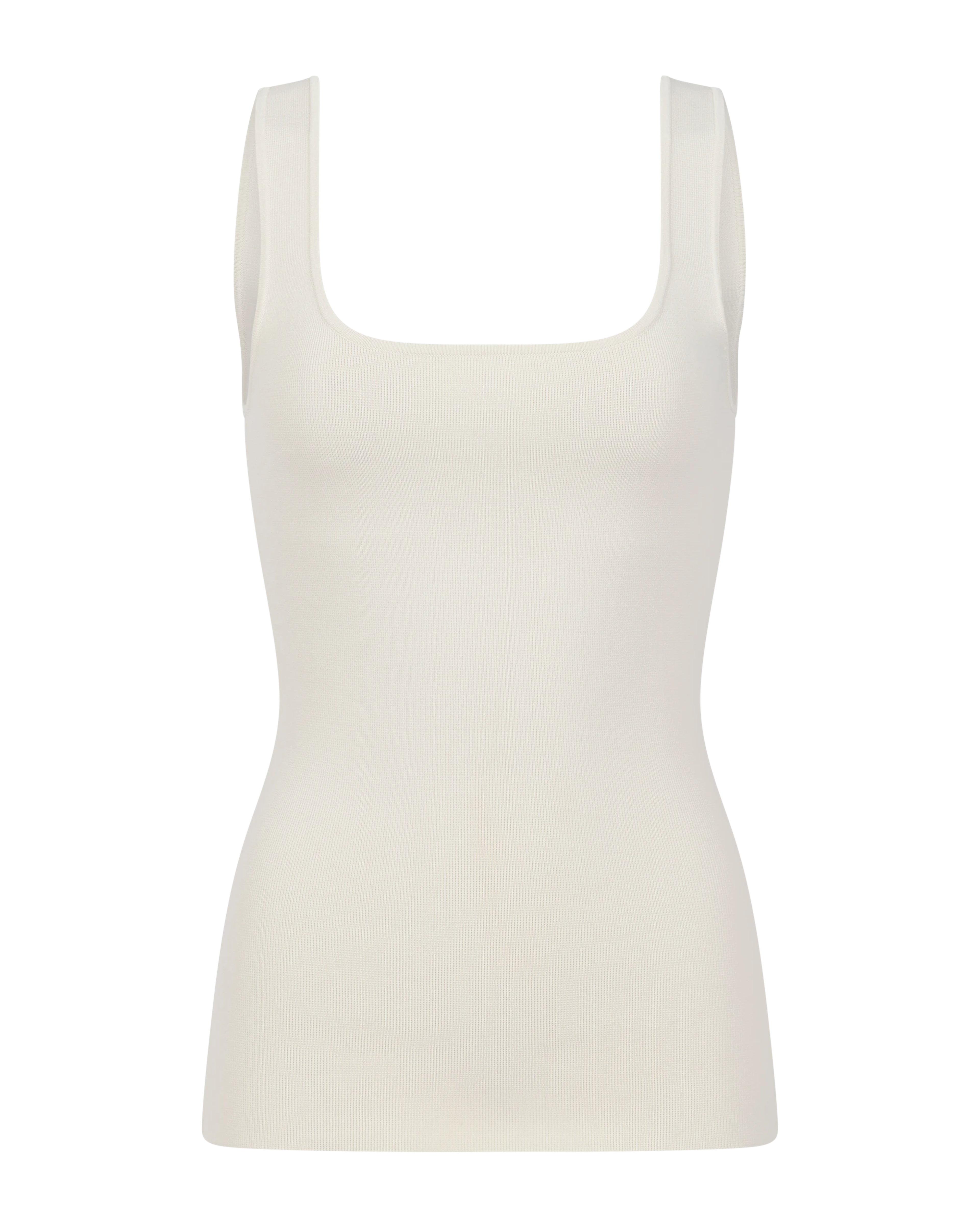Squared Neck Top Off White - Image 4