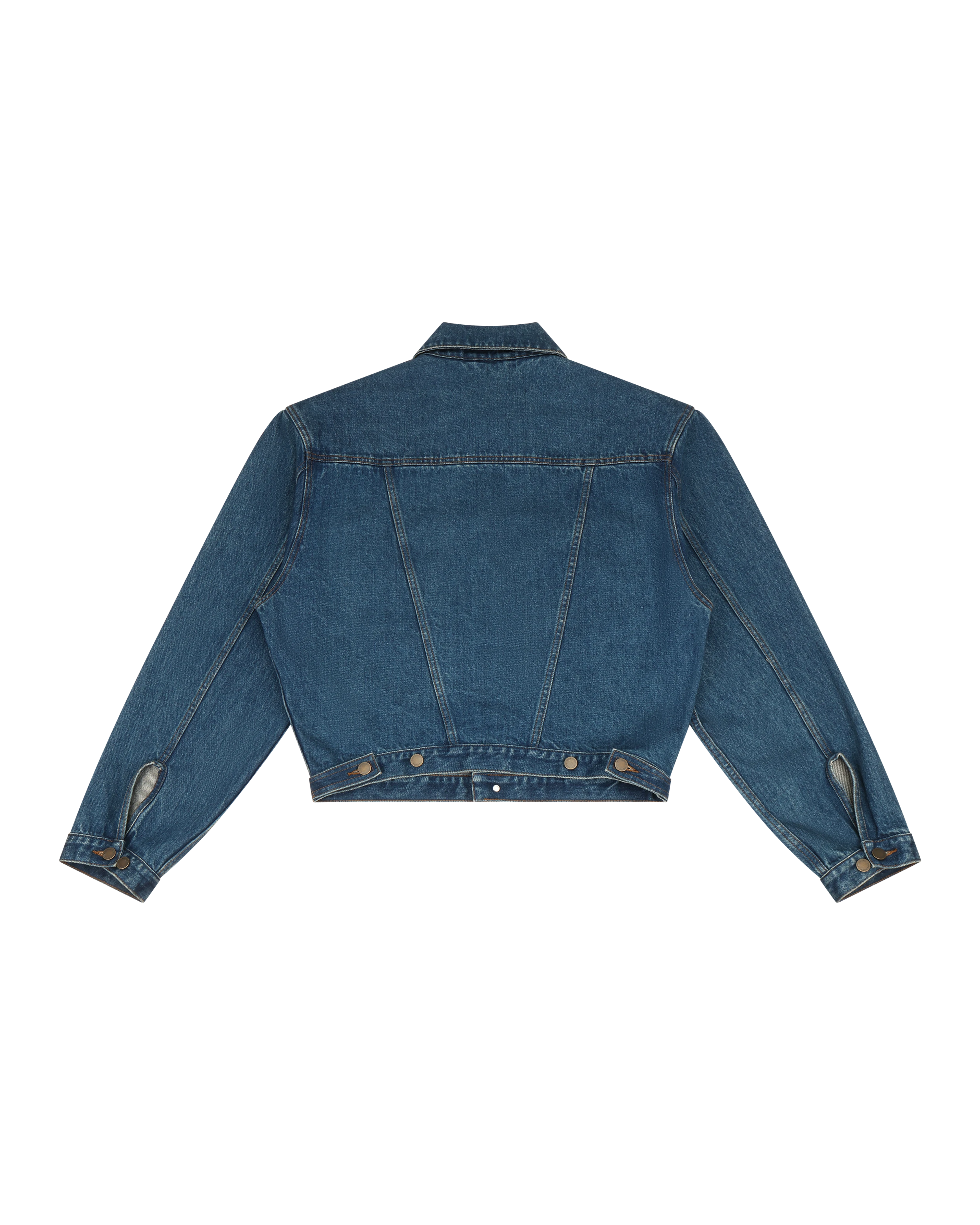 Shrunken Denim Jacket River Wash - Image 2