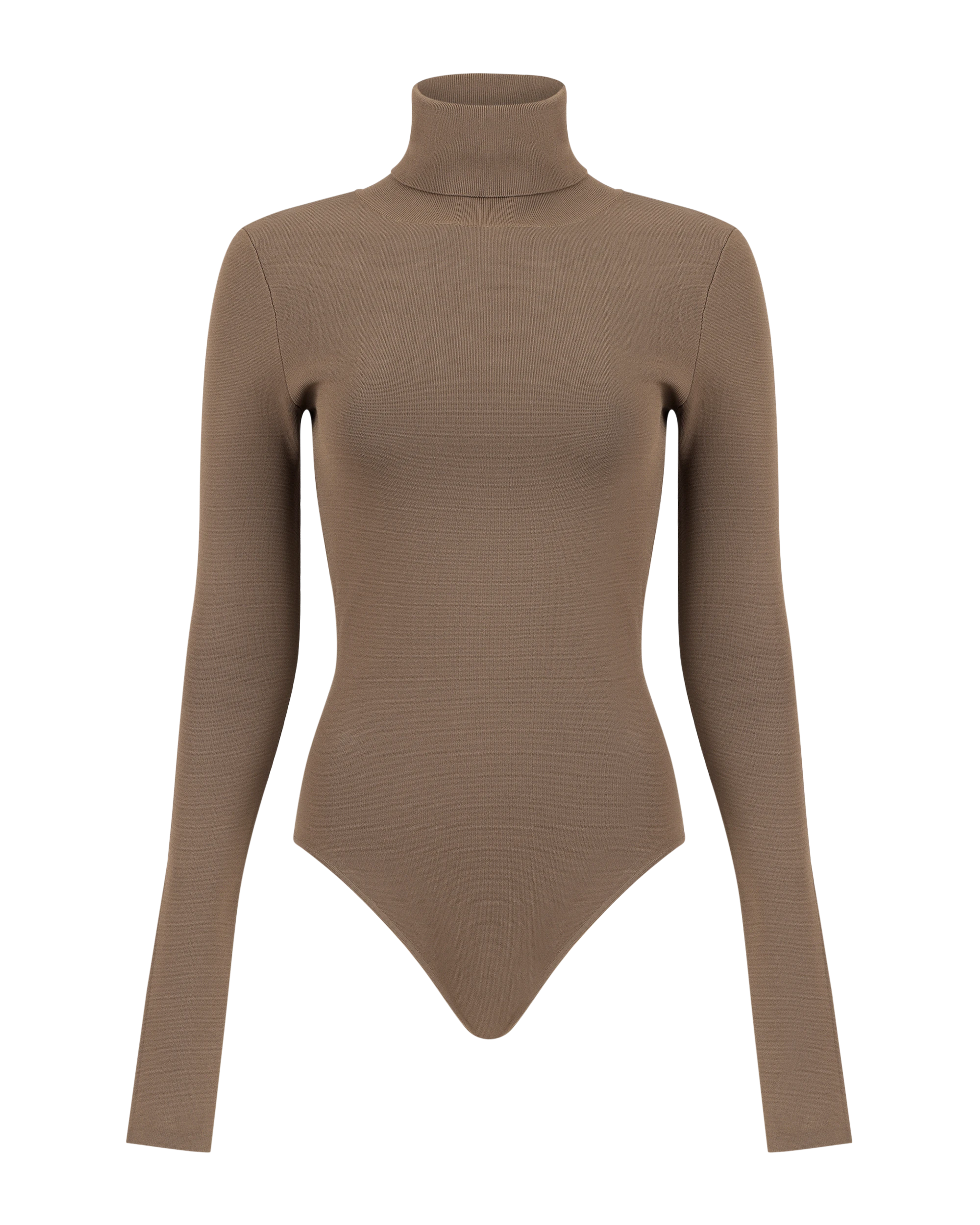 Turtleneck Bodysuit Tan - Image 4
