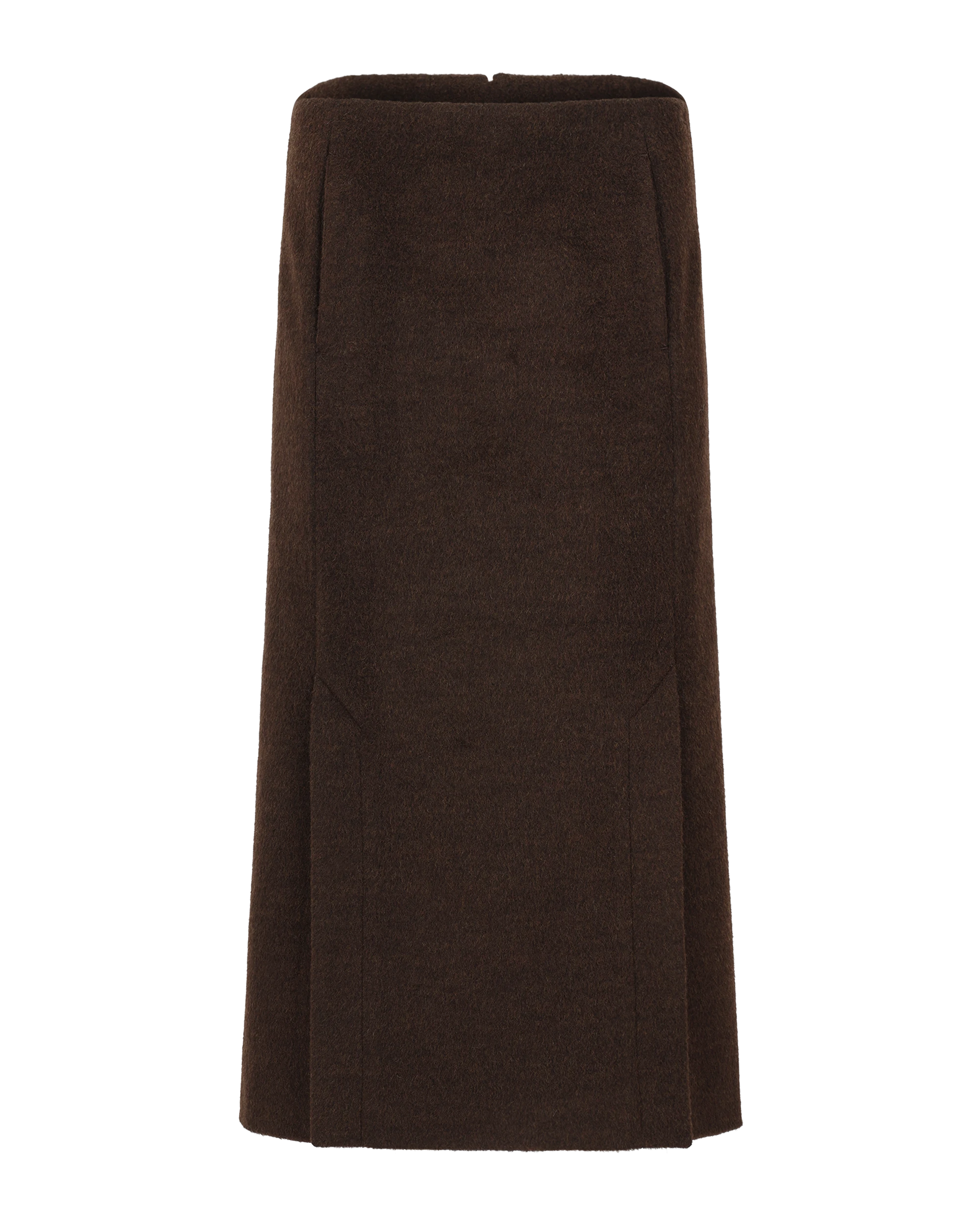Tailored Midi Skirt Brown - Image 1
