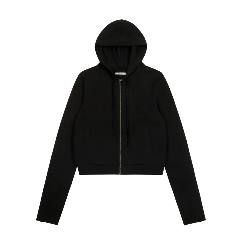 lightweight-cropped-zip-up-black garment view