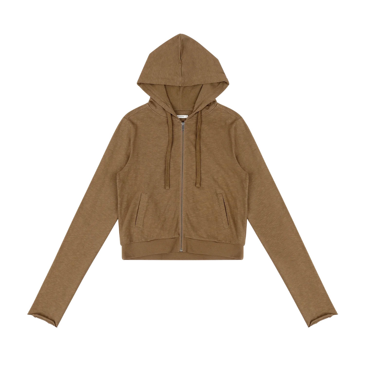 lightweight cropped zip up brunette - entire studios lightweight cropped zip up brunette - entire studios