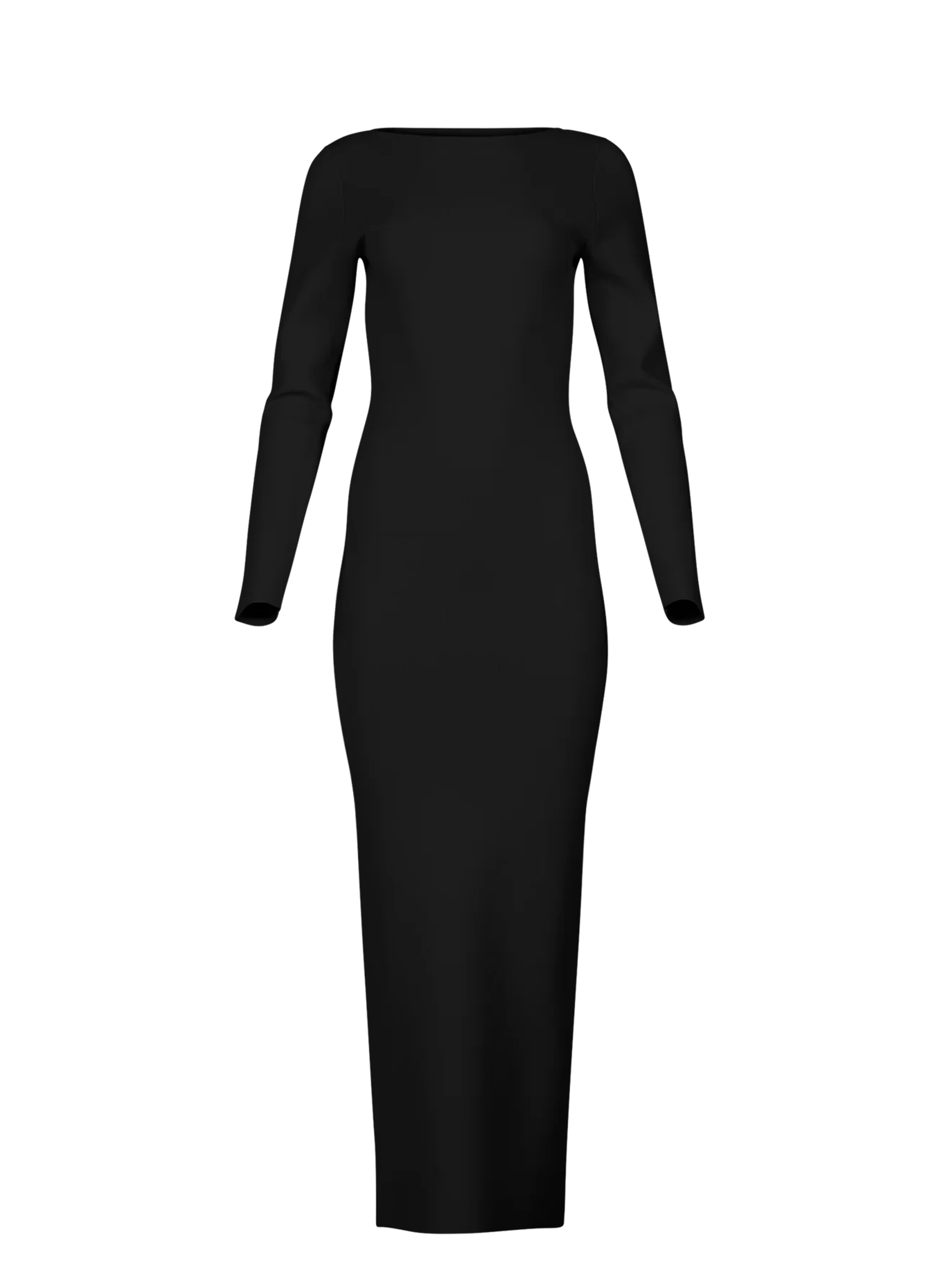 boat-neck-midi-dress-black thumbnail