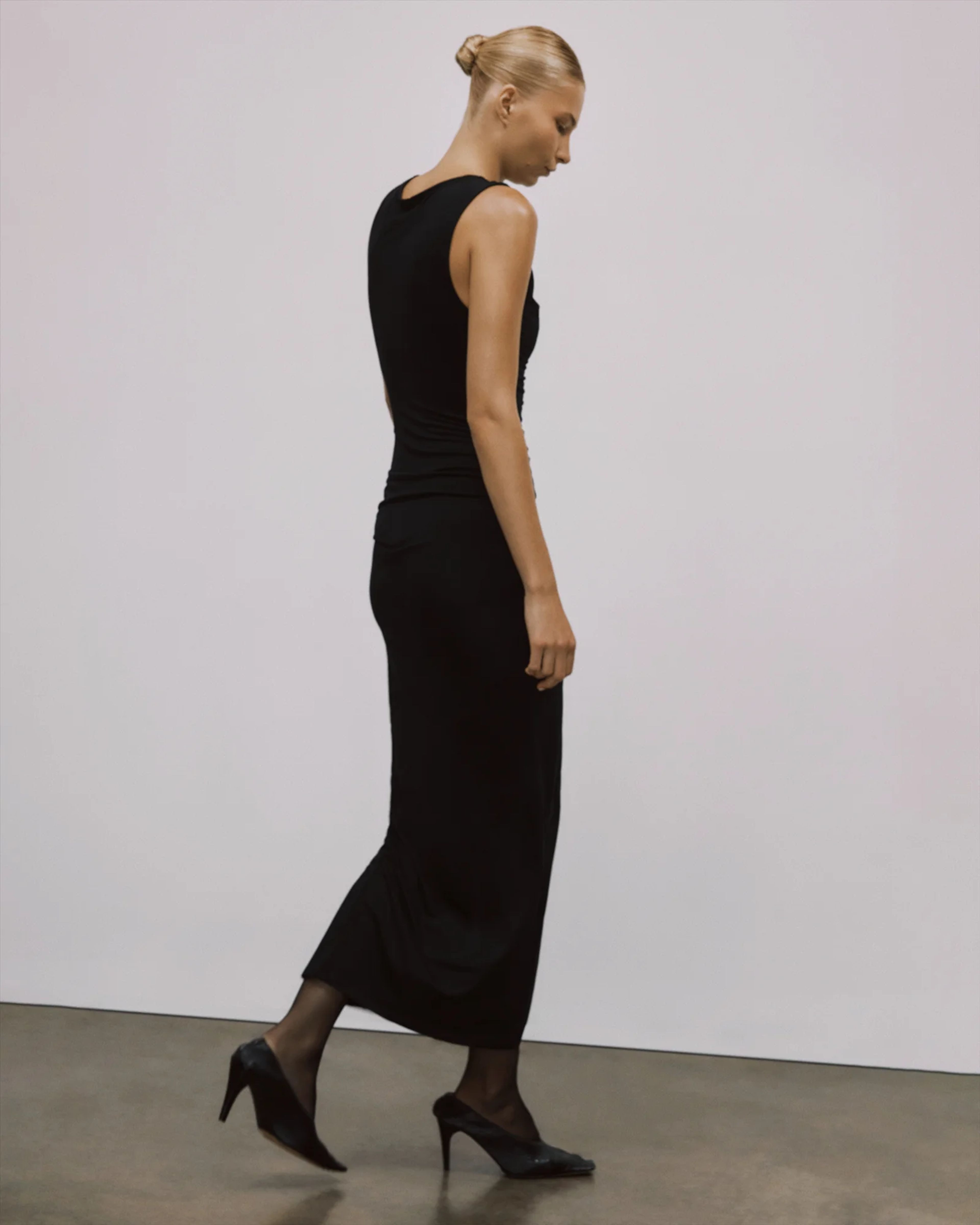 Drape Dress Black - Image 3