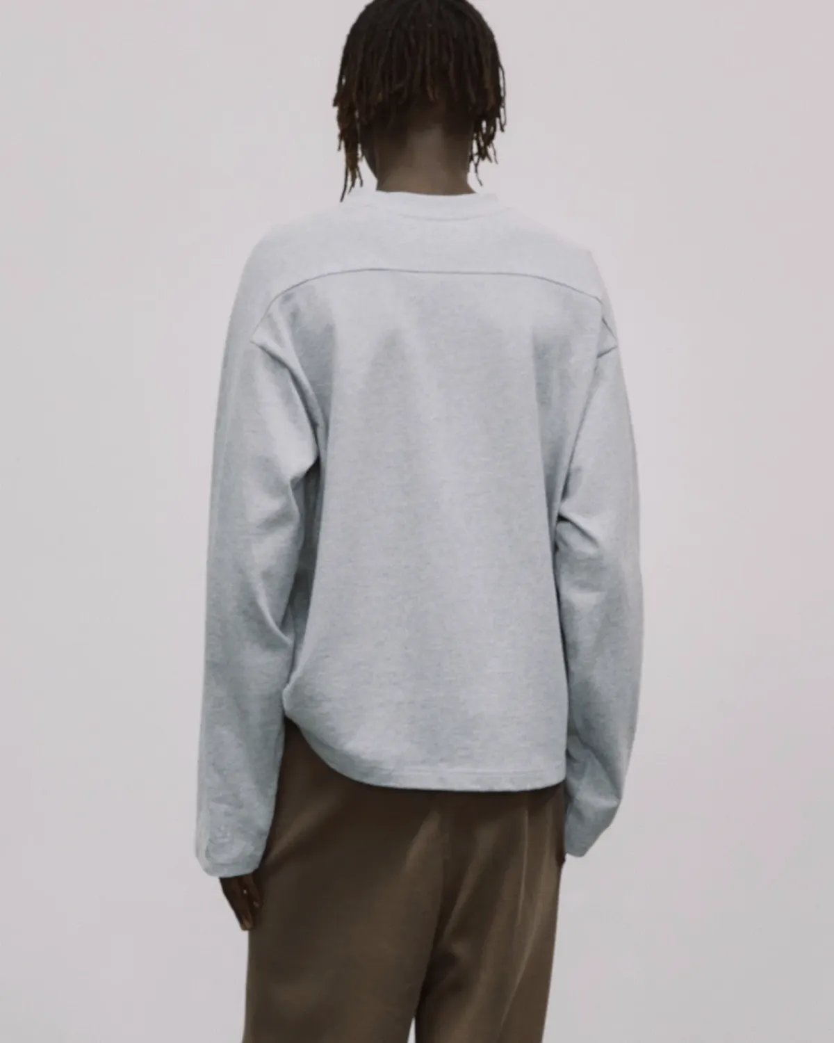Heavy Long Sleeve Grey Marle - Image 2