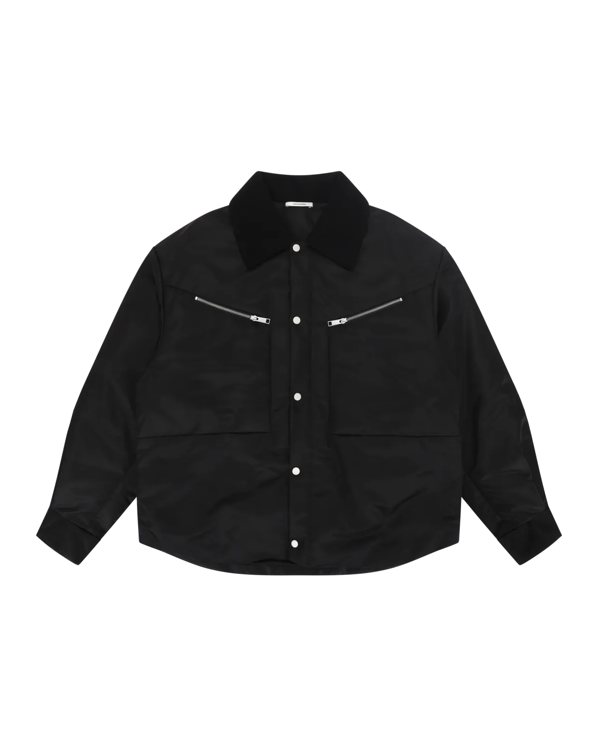 Down Shirt Jacket Black Nylon - Image 2
