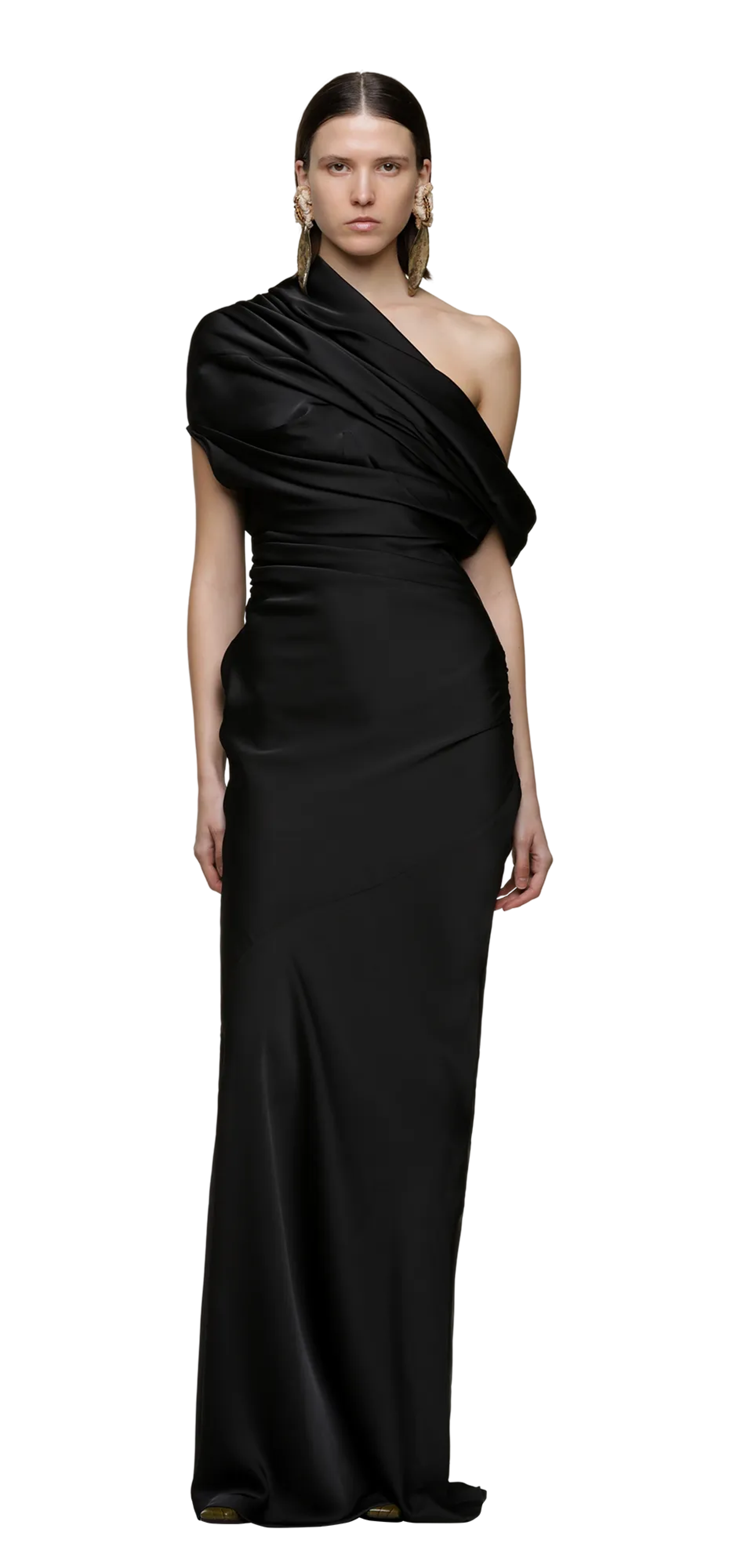 sleeveless-bound-dress-obsidian character front view