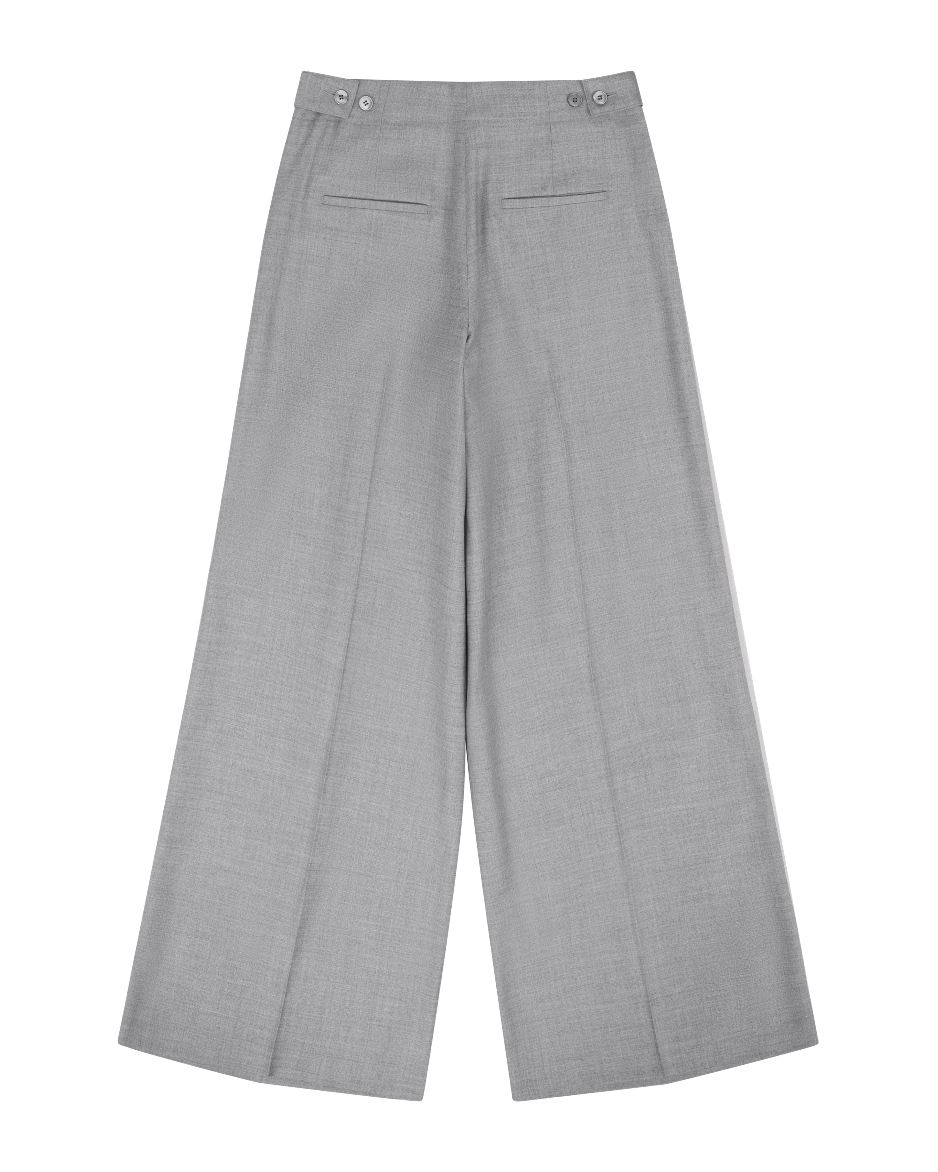 Pleated Womens Pant Warm Gray - Image 2