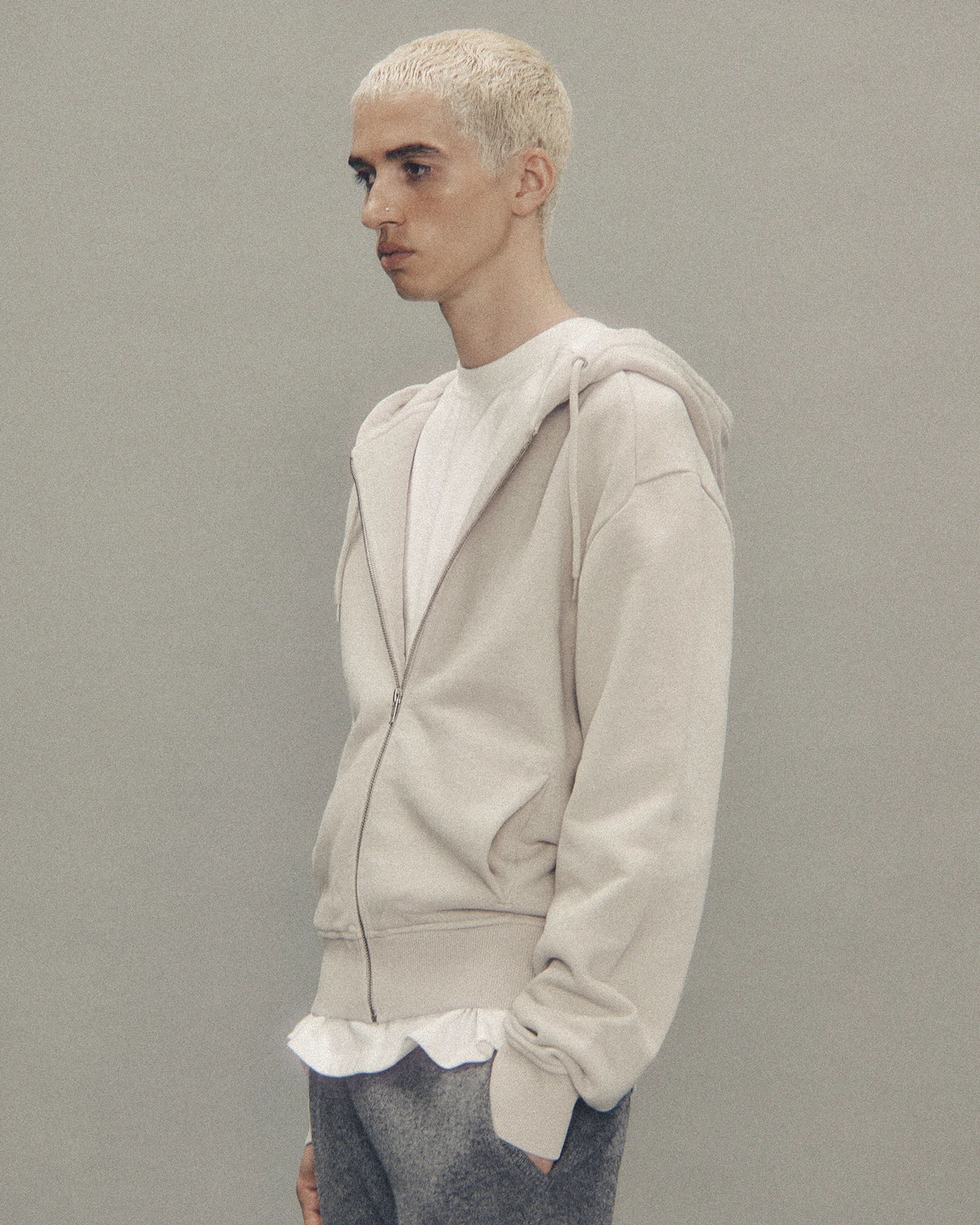 Slim Zip Up Off White - Image 2