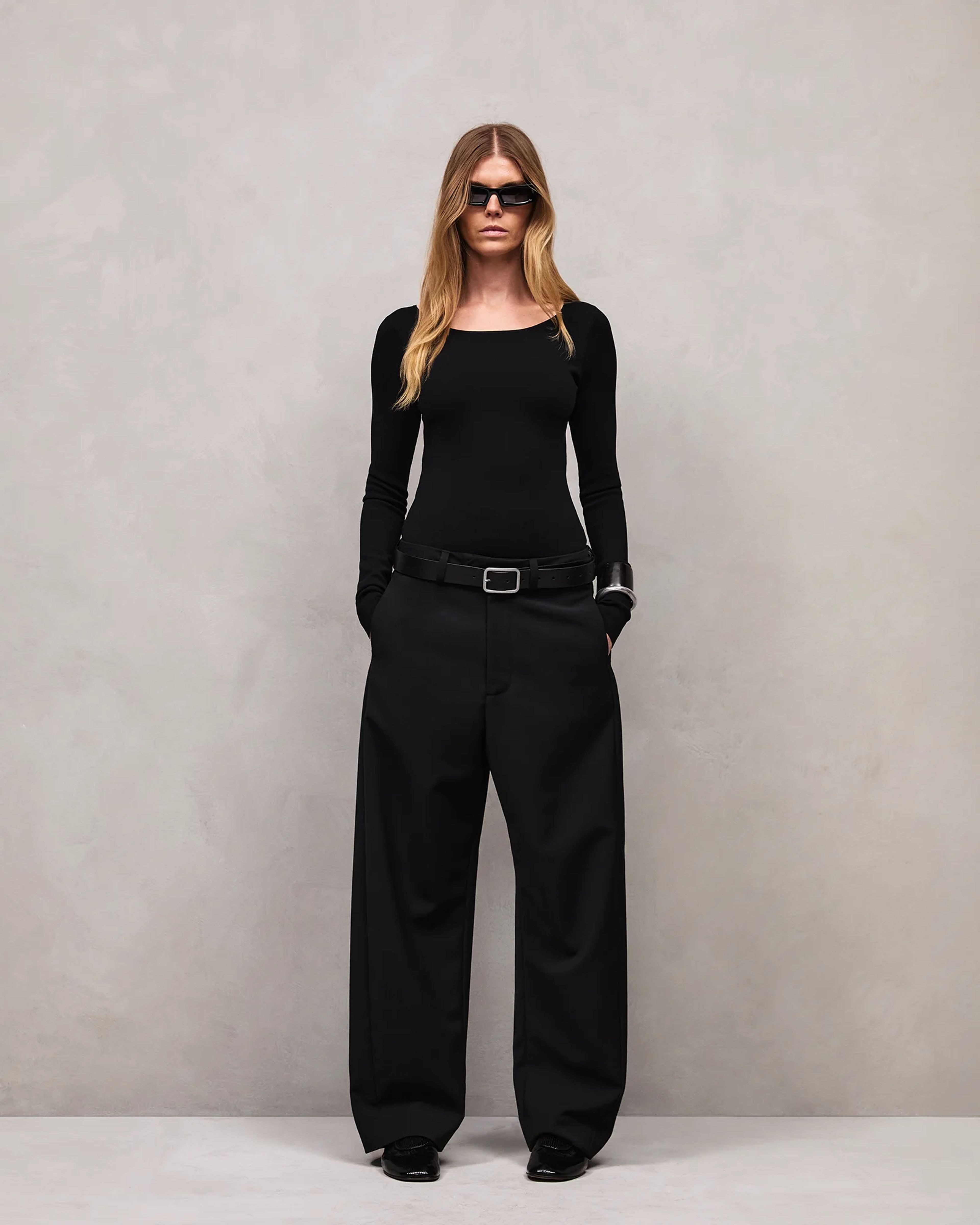 Scoop Neck Bodysuit Black - Image 2