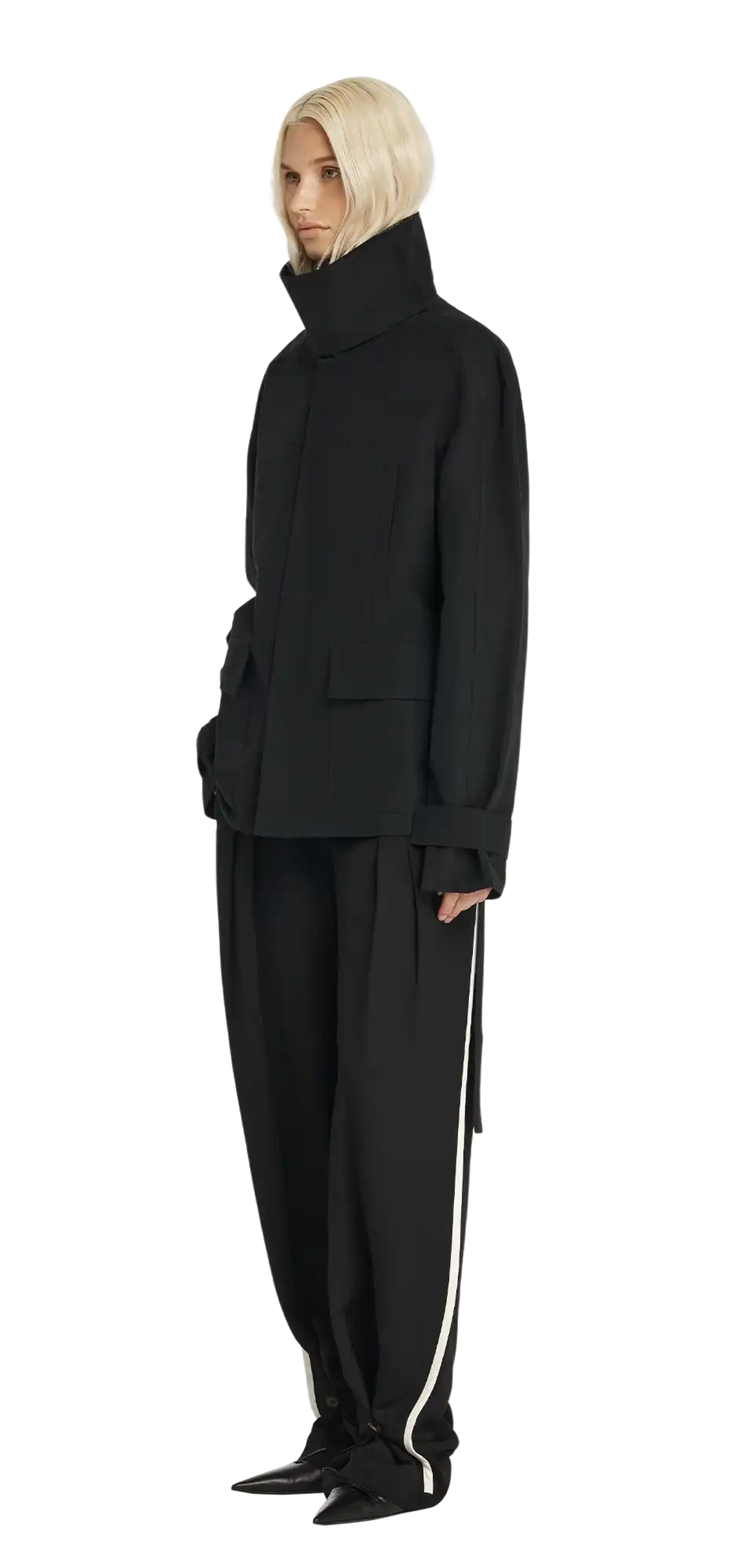 trench jacket black - entire studios