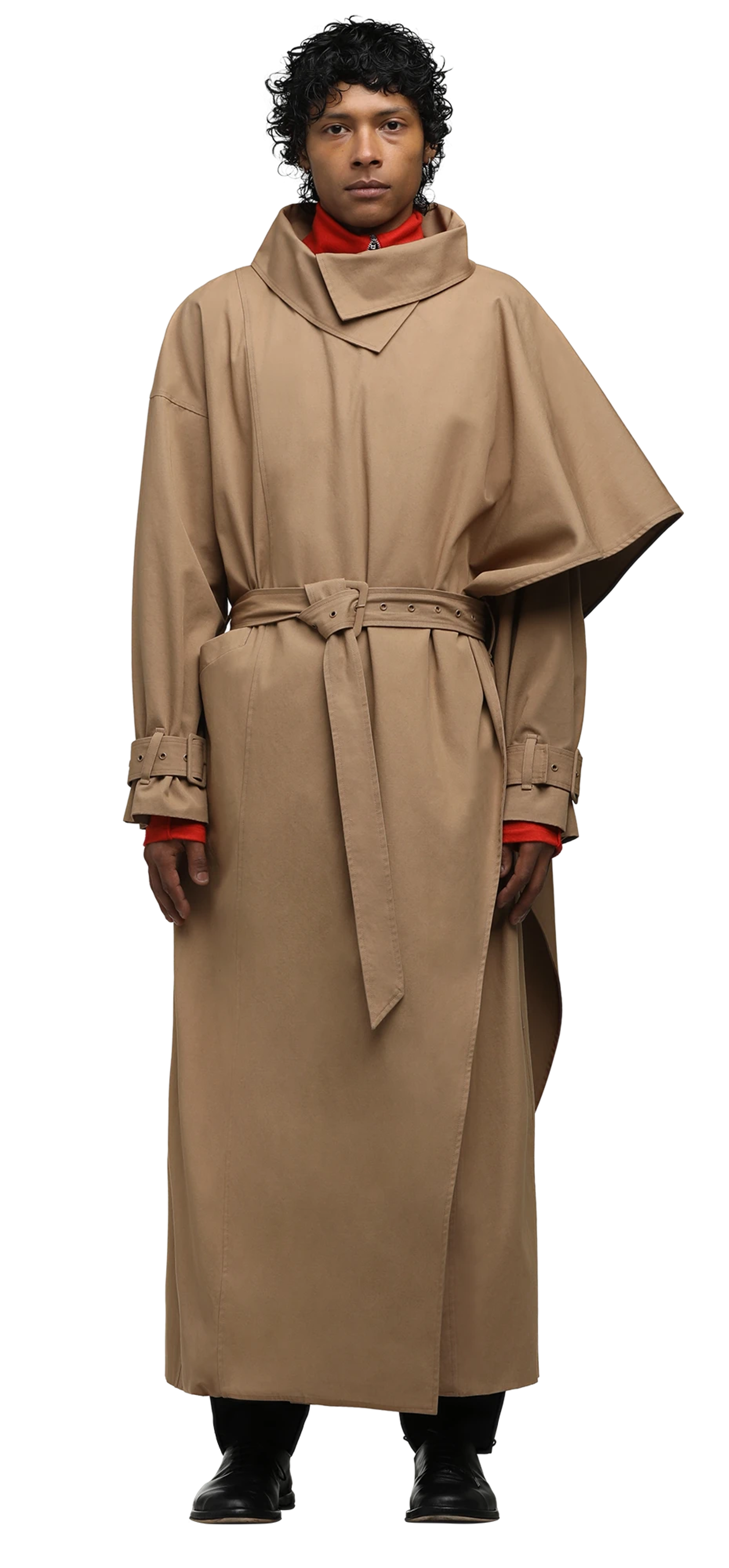 scarfcoat-sand character front view