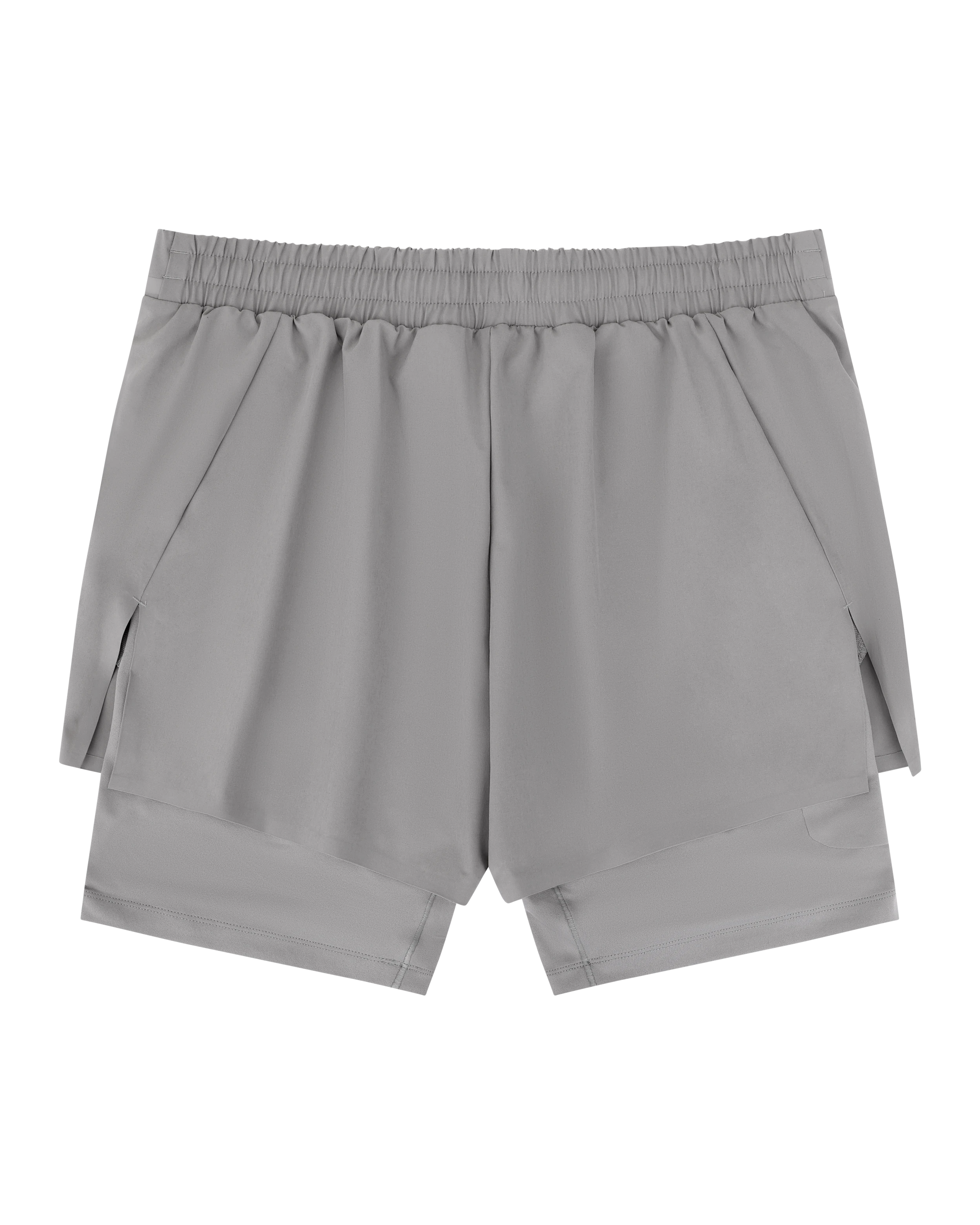 D4T Training 2in1 Shorts Dove Grey - Image 3